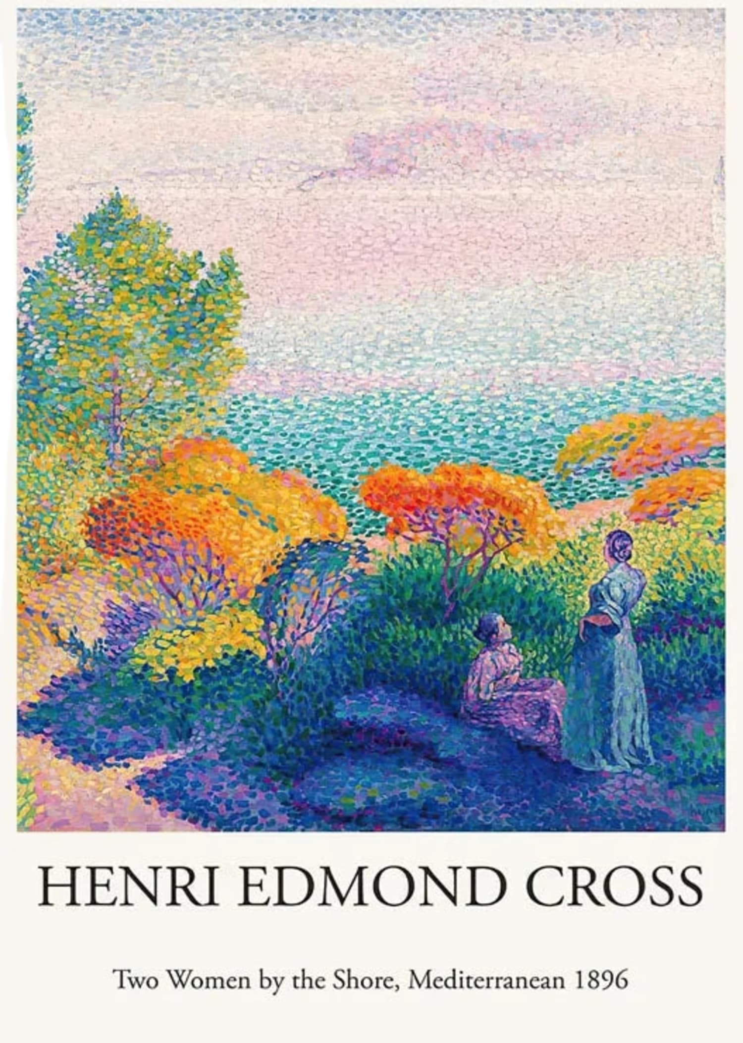 Henri Edmond Cross | Two Women by the Shore | Mediterranean Impressionist - Image 4