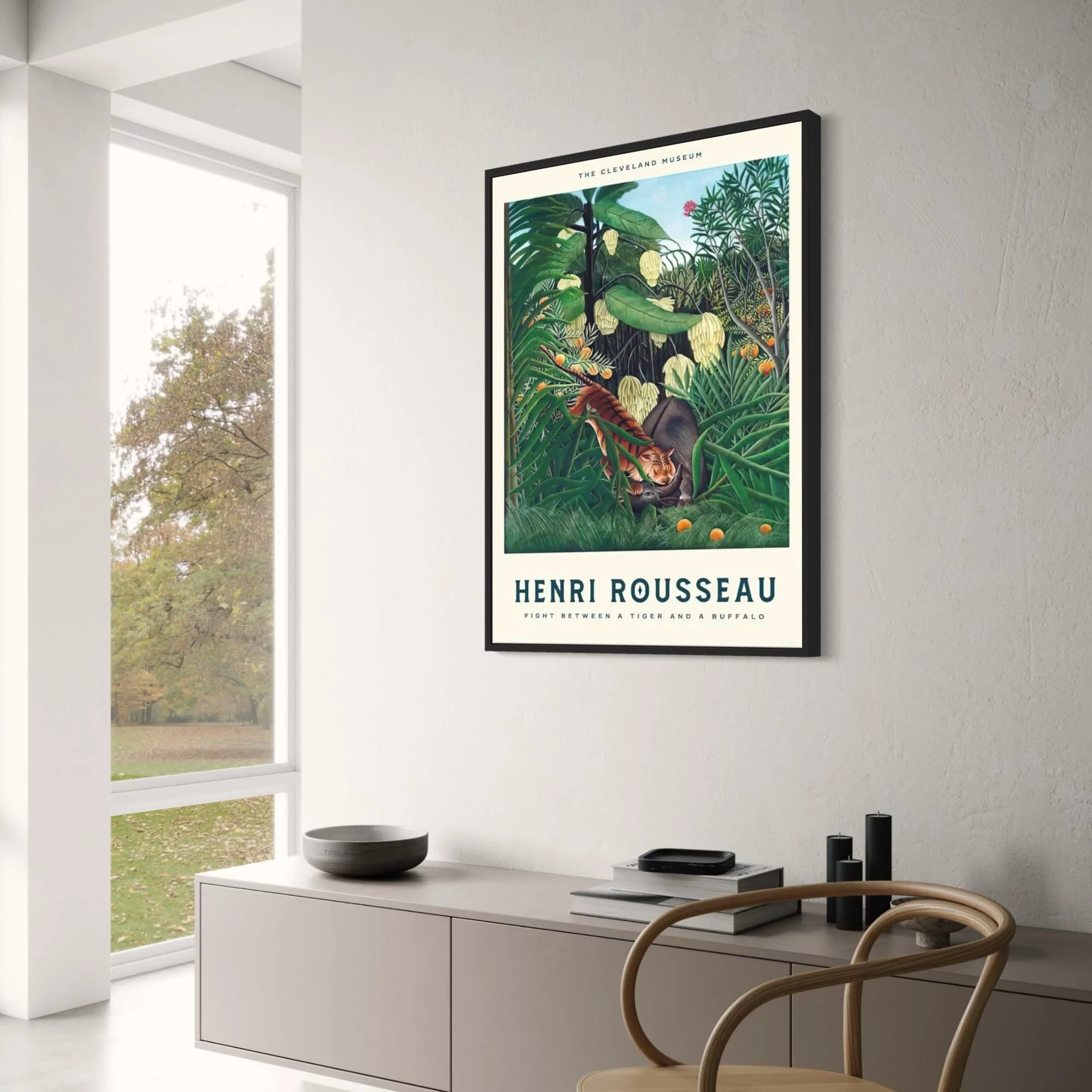 Henri Rousseau | Fight Between a Tiger and a Buffalo | Classic Wildlife Scene - Image 3