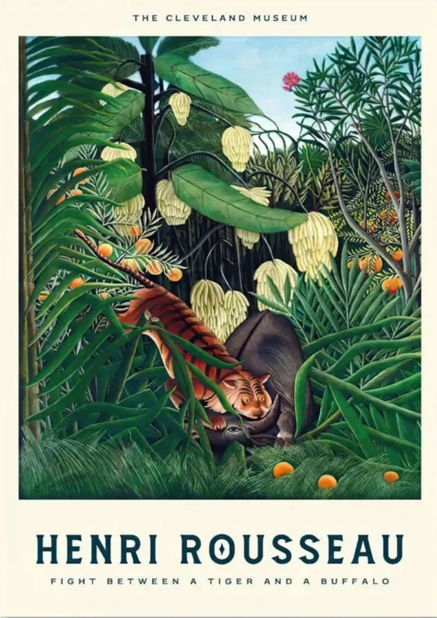 Henri Rousseau | Fight Between a Tiger and a Buffalo | Classic Wildlife Scene - Image 4