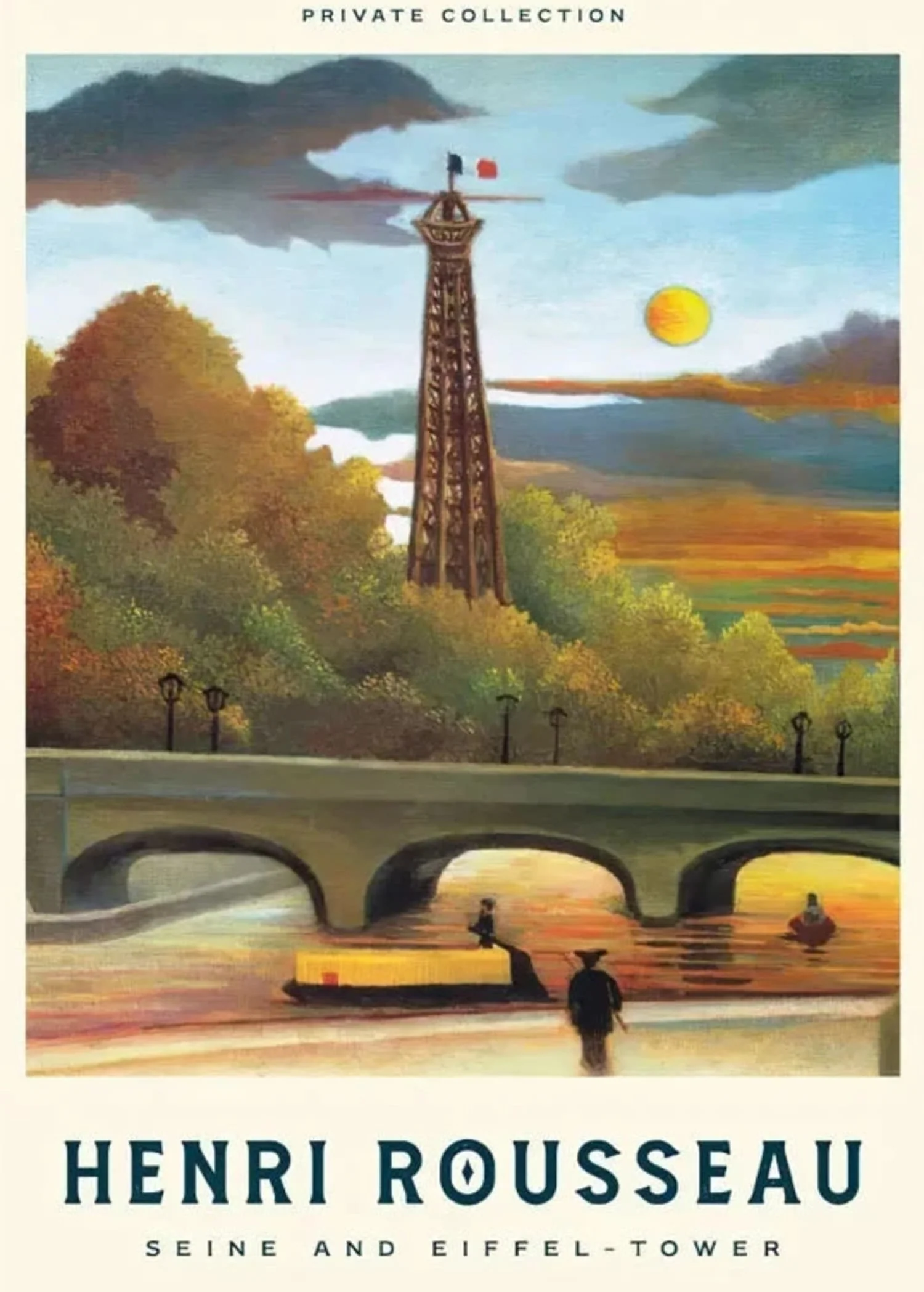 Eiffel Tower by the Seine | Henri Rousseau Scenic Art - Image 4