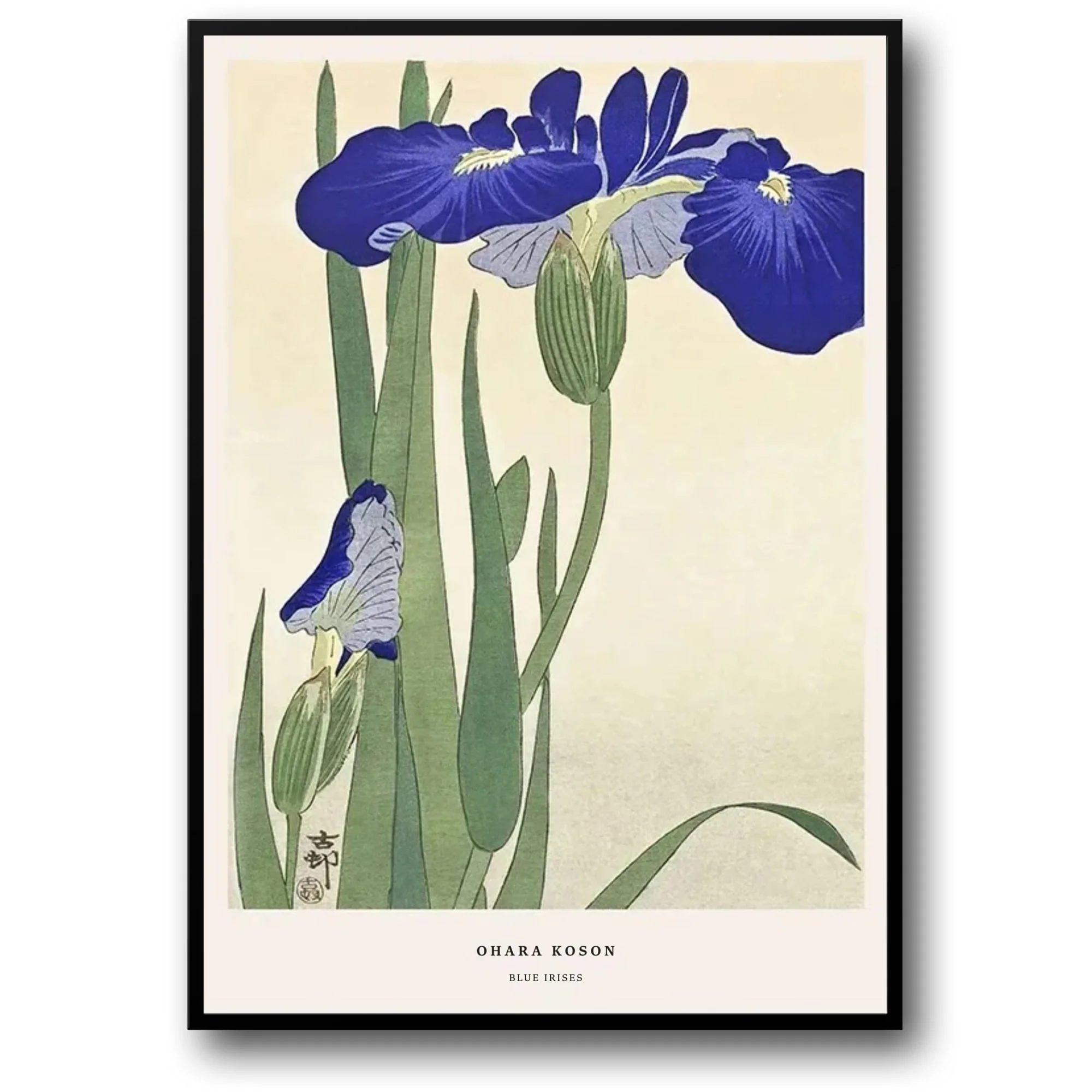Ohara Koson | Blue Irises | Ukiyo-e Style