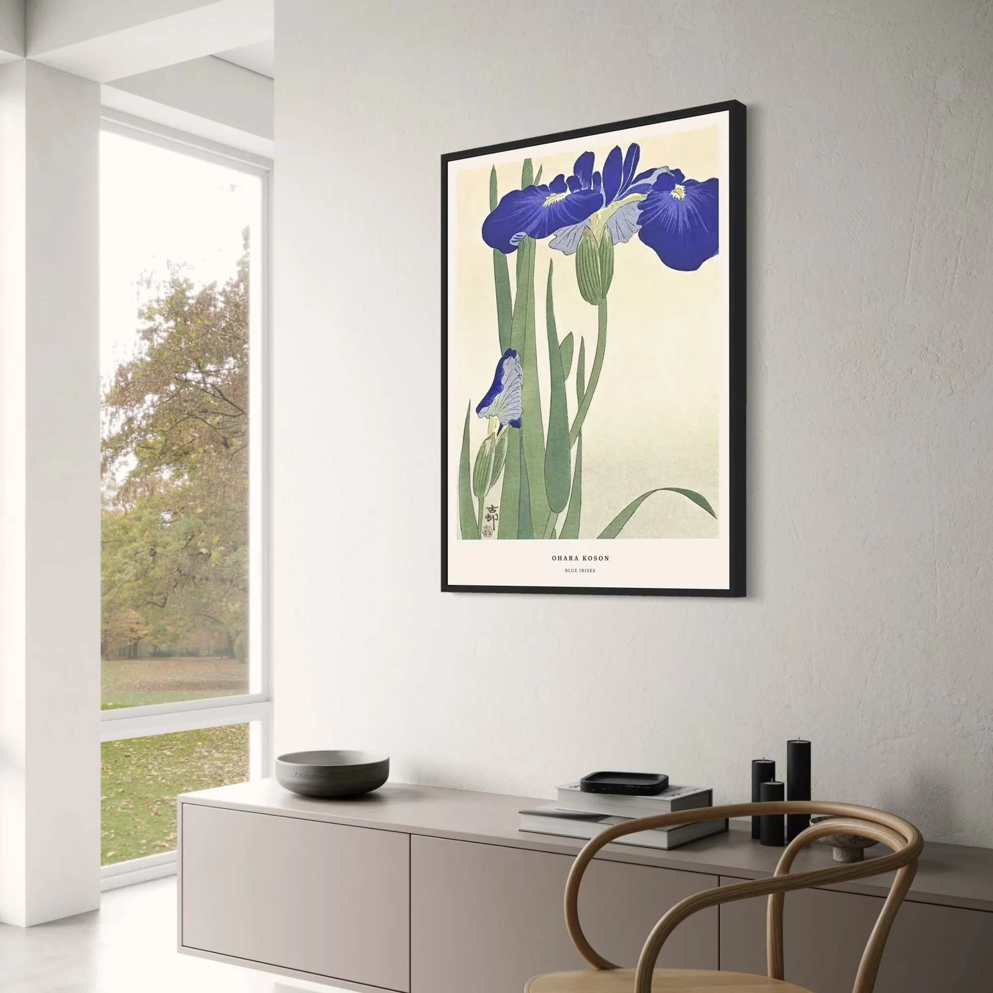 Ohara Koson | Blue Irises | Ukiyo-e Style - Image 3