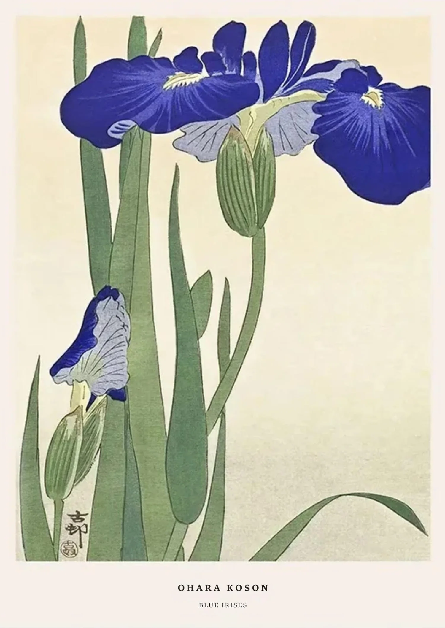 Ohara Koson | Blue Irises | Ukiyo-e Style - Image 4
