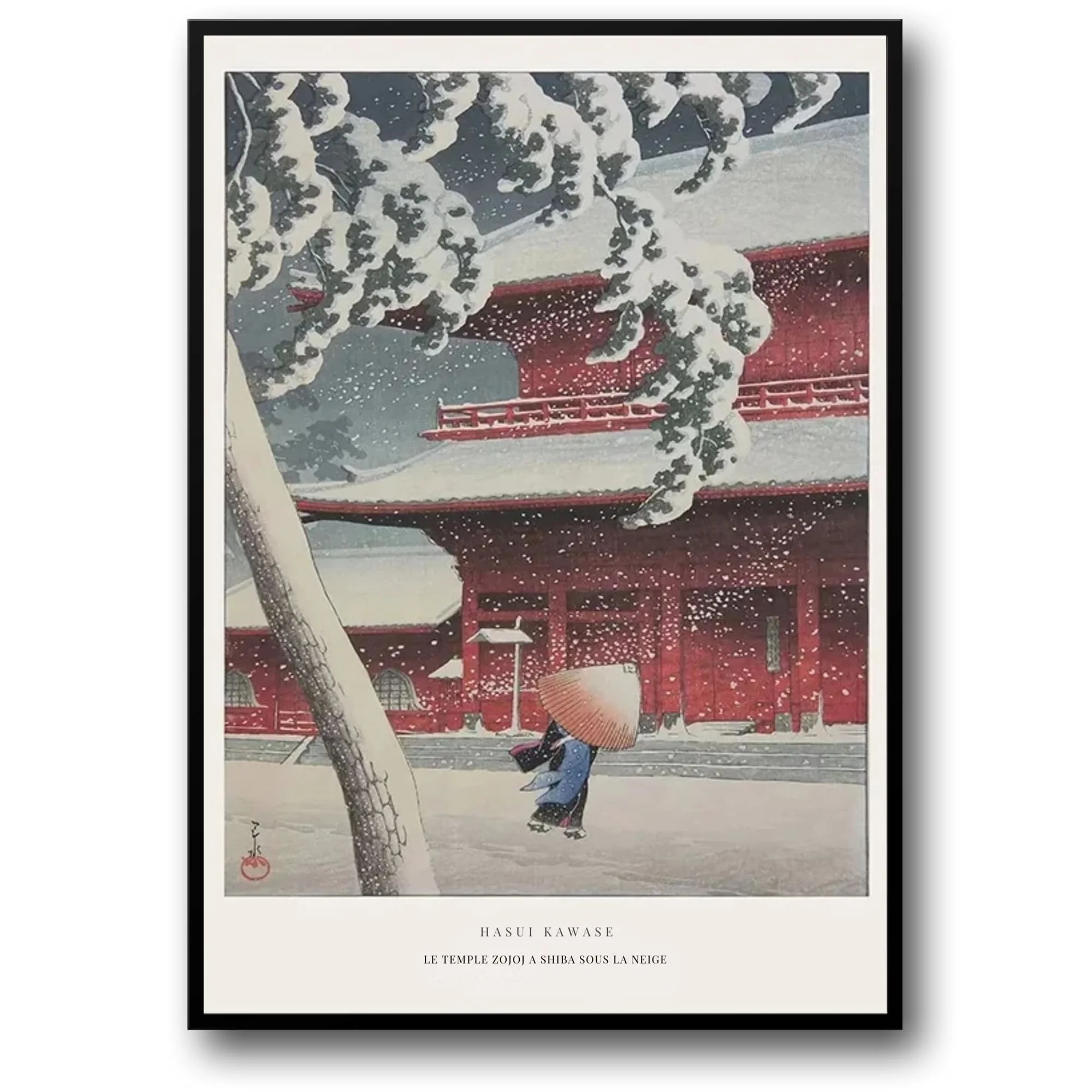 Hasui Kawase | Zojoji Temple in Snow | Ukiyo-e Vintage