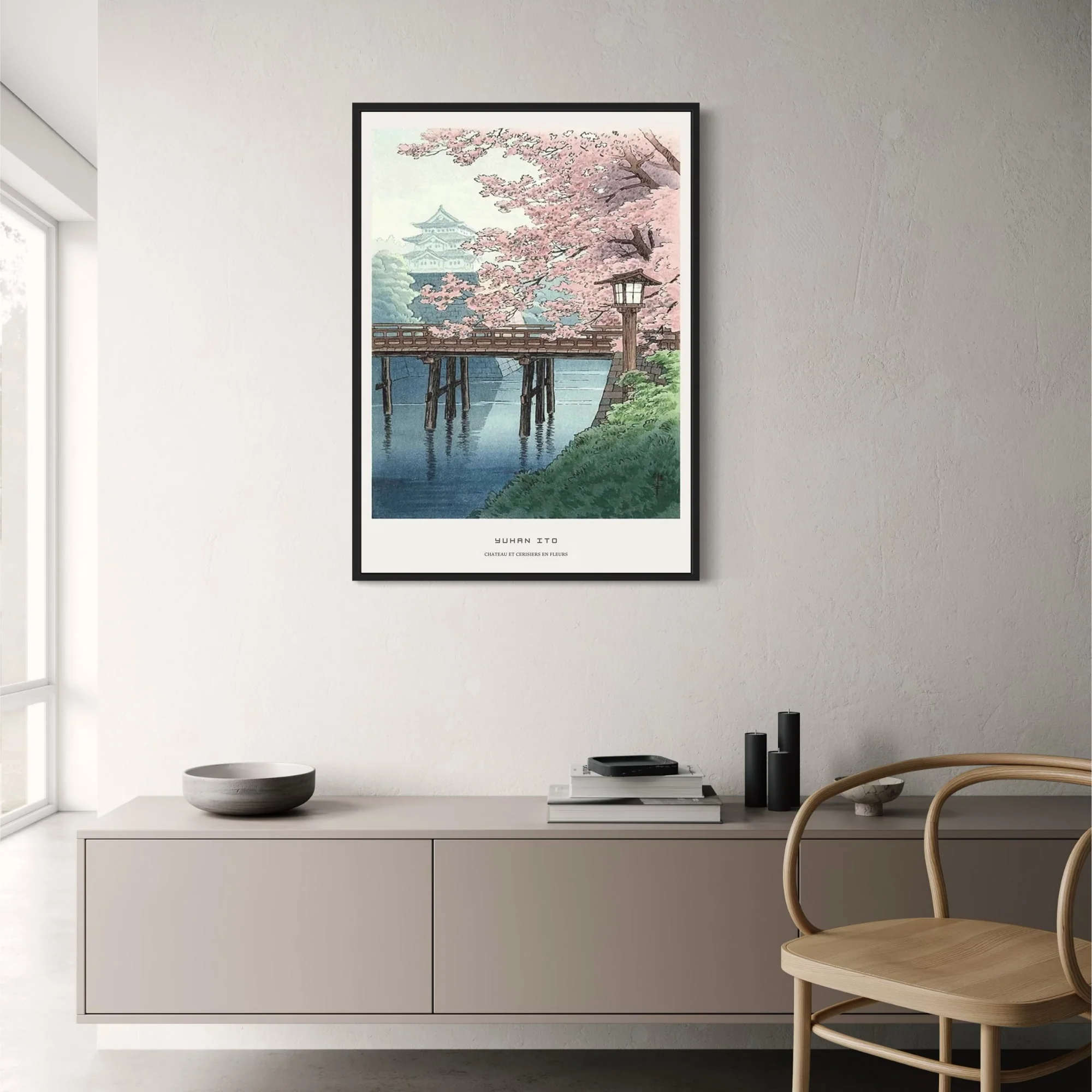 Yuhan Ito Ukiyo-e | Chateau & Cherry Blossoms - Image 2