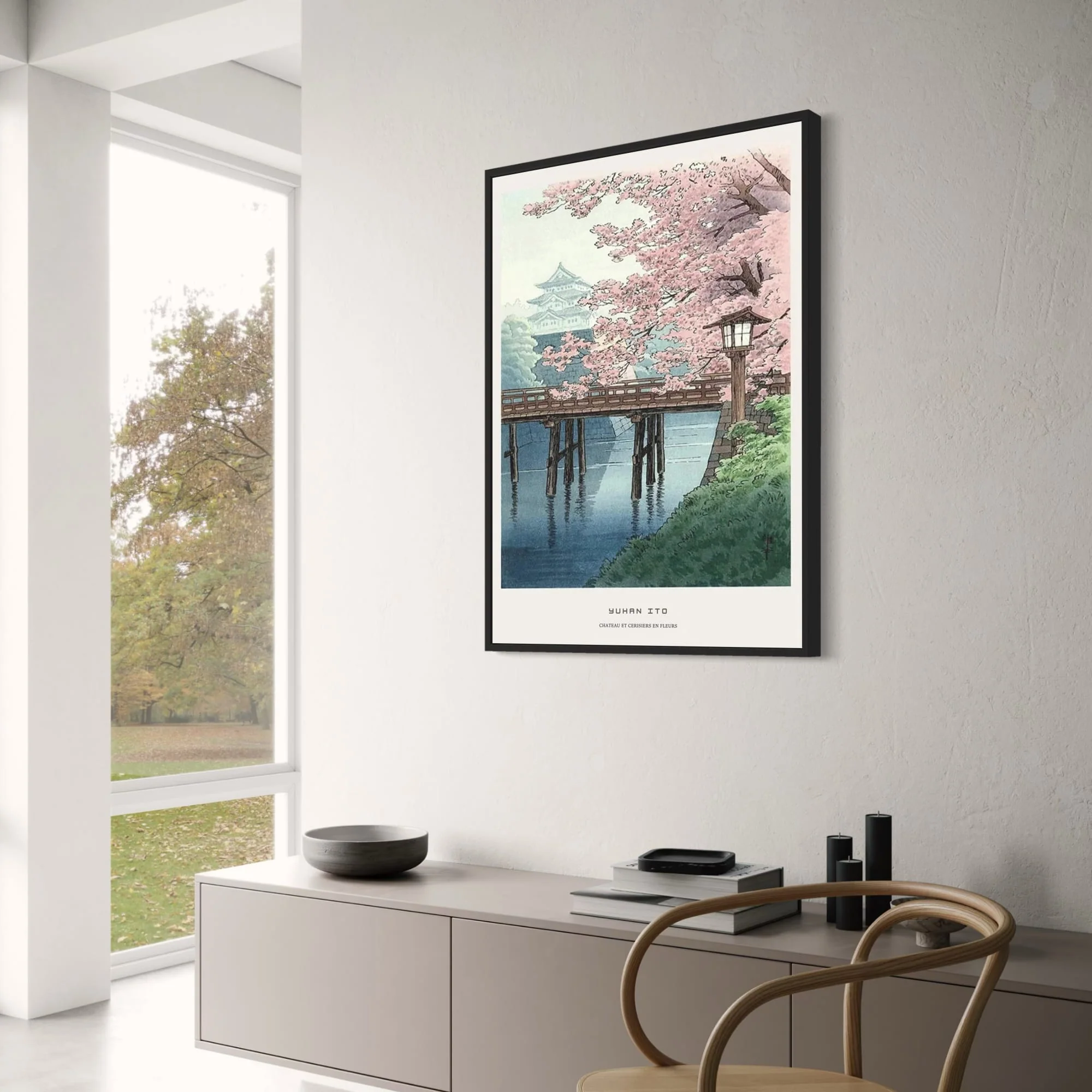 Yuhan Ito Ukiyo-e | Chateau & Cherry Blossoms - Image 3