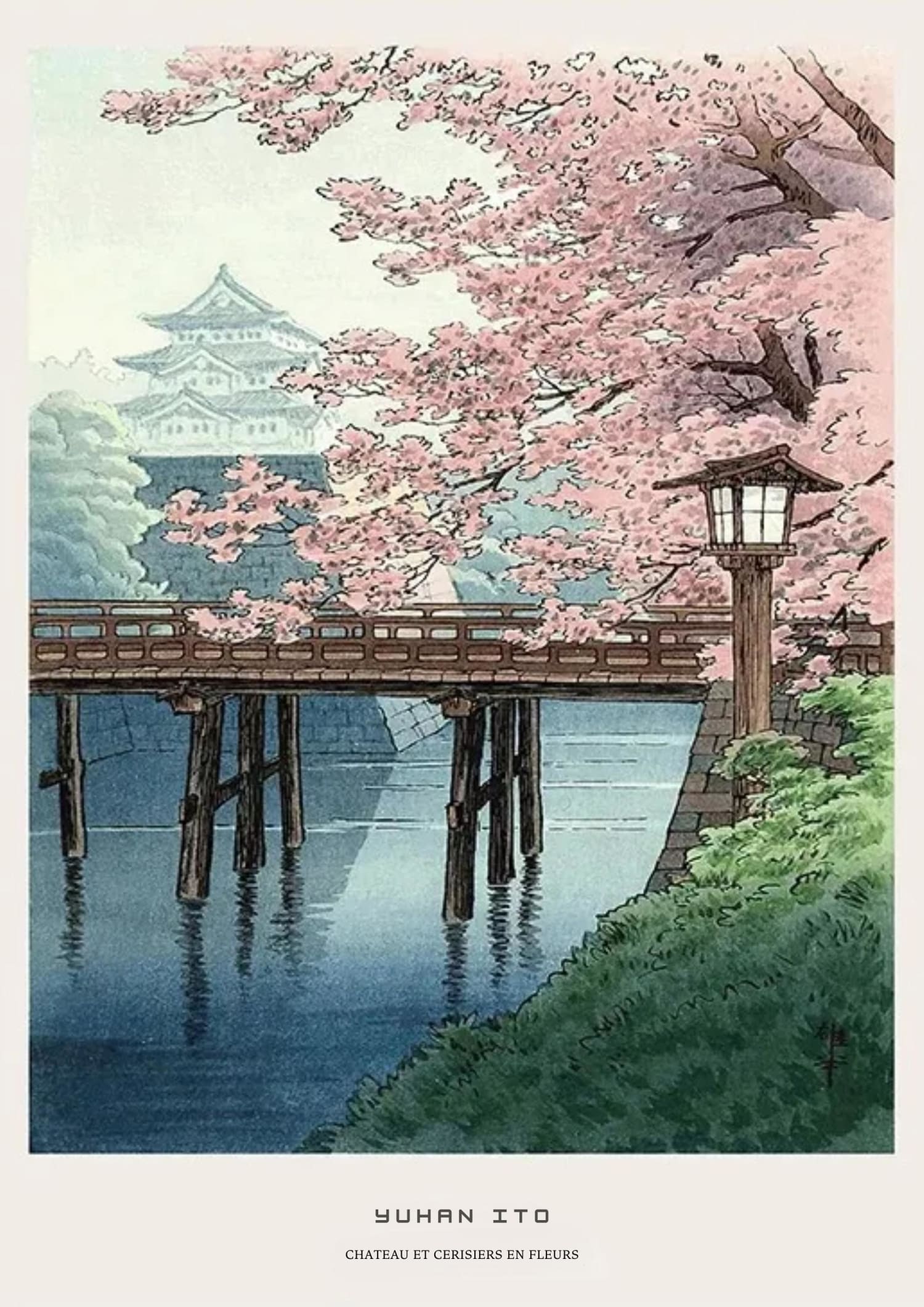 Yuhan Ito Ukiyo-e | Chateau & Cherry Blossoms - Image 4