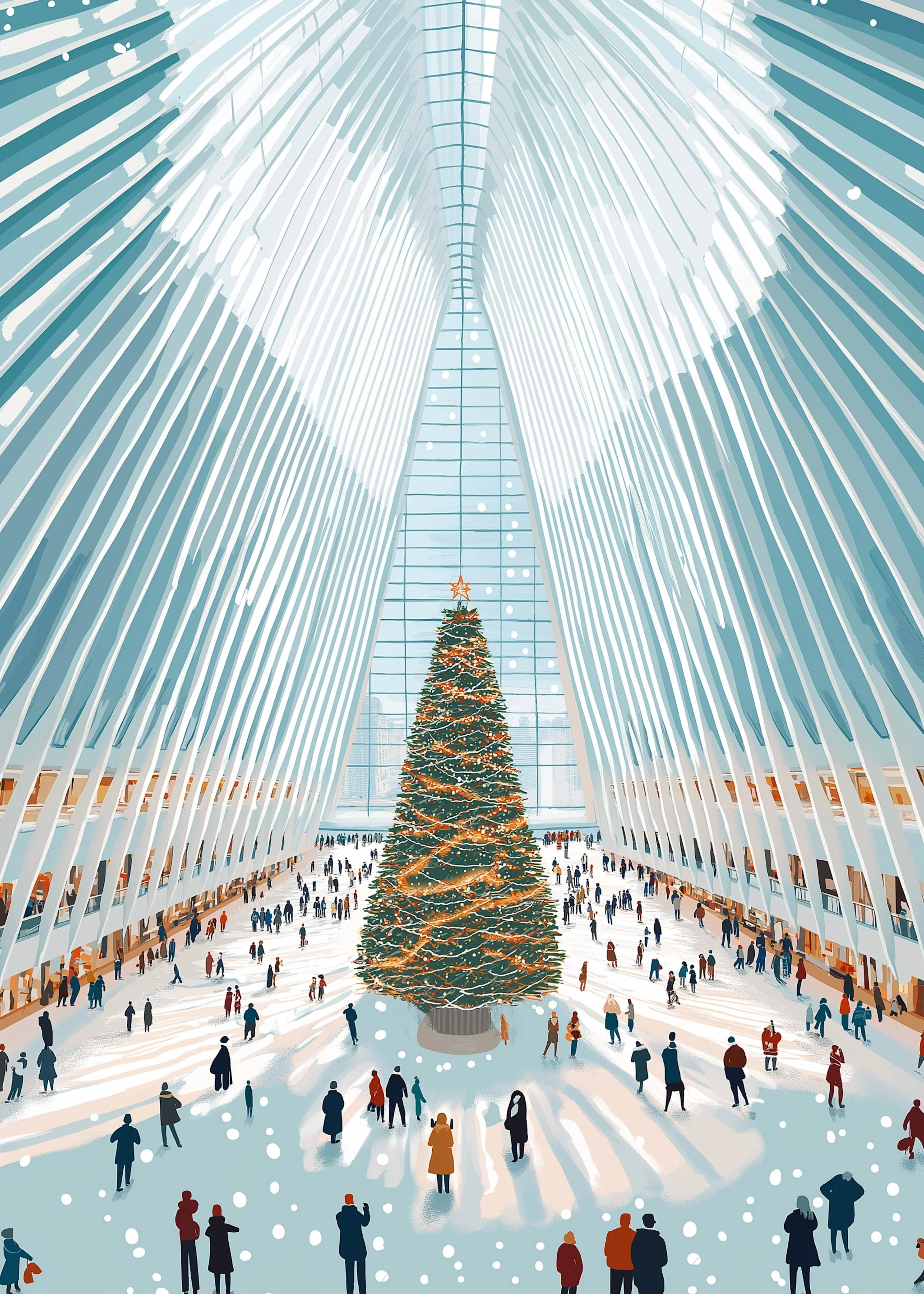 Christmas Tree | Modern Atrium | Snowy Atmosphere - Image 5