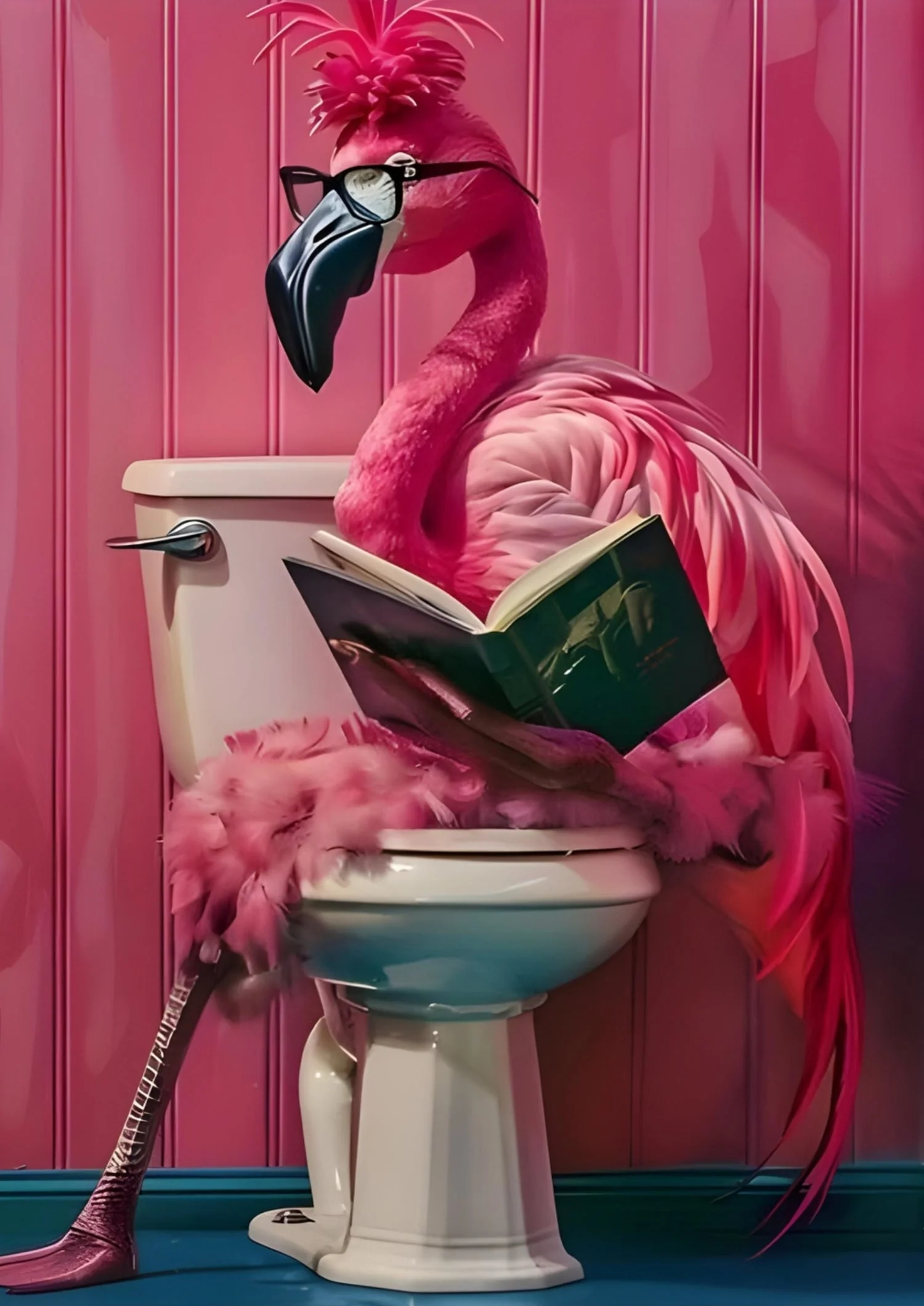 Royal Punk Flamingo with Glasses - Image 4