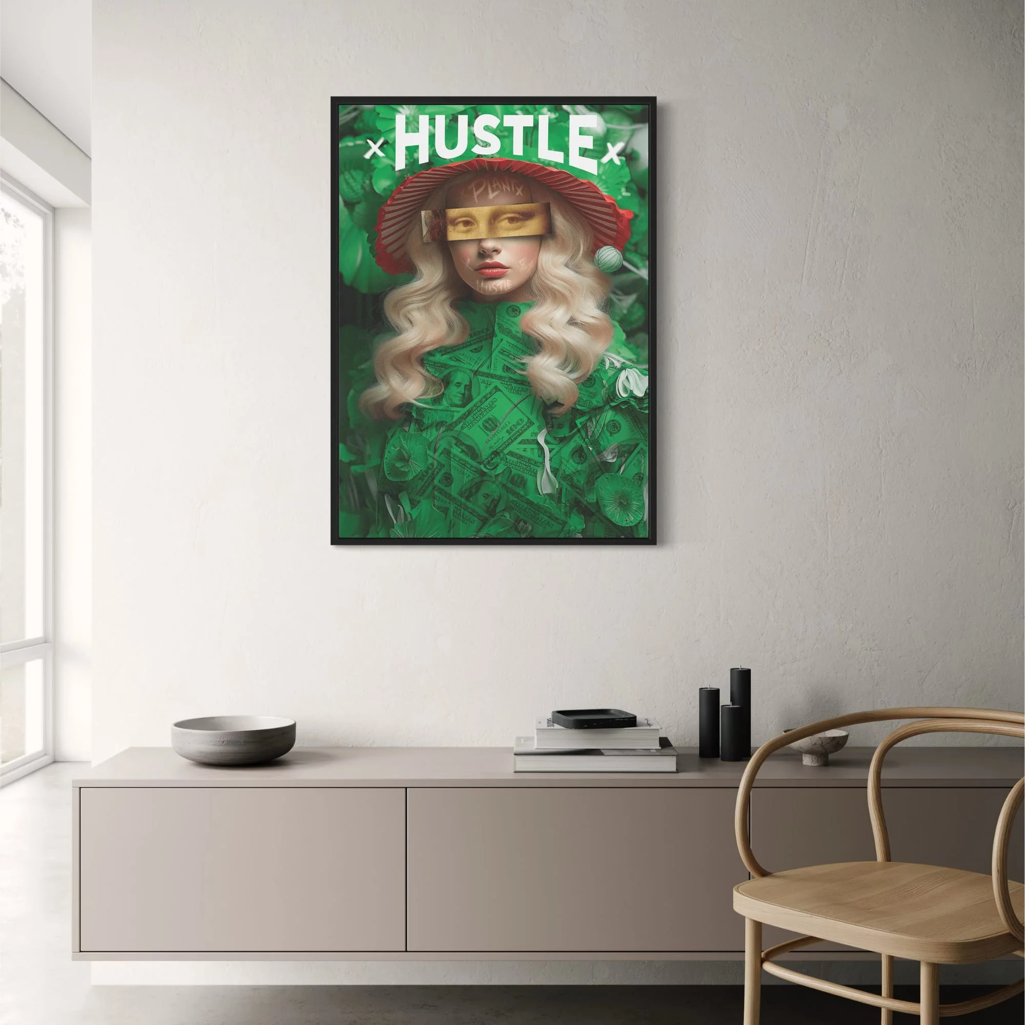 Hustle | Modern Office | Black & White Typography - Image 2