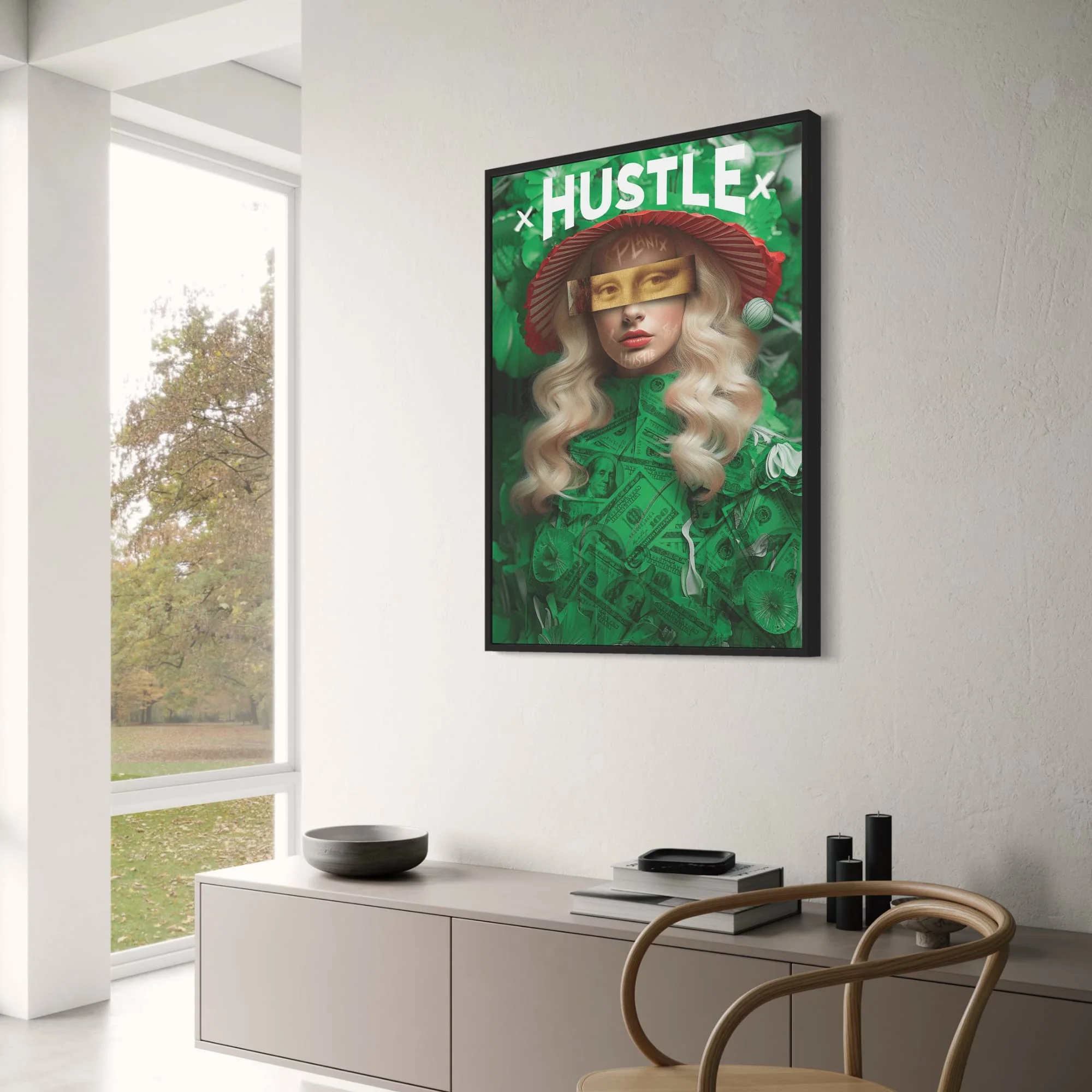 Hustle | Modern Office | Black & White Typography - Image 3