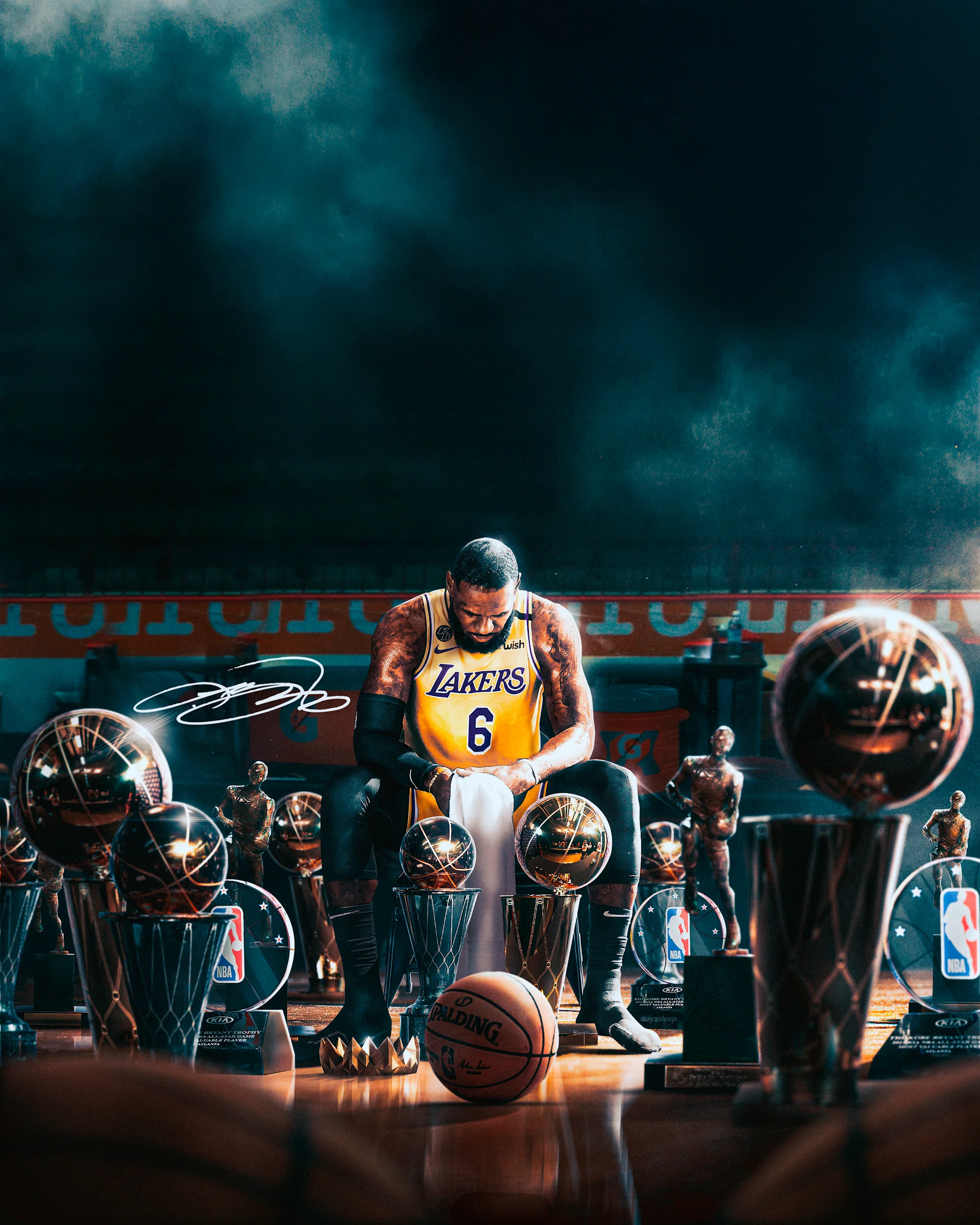 Iconic Athlete | Lakers Jersey | Dynamic Smoke Effect - Image 4