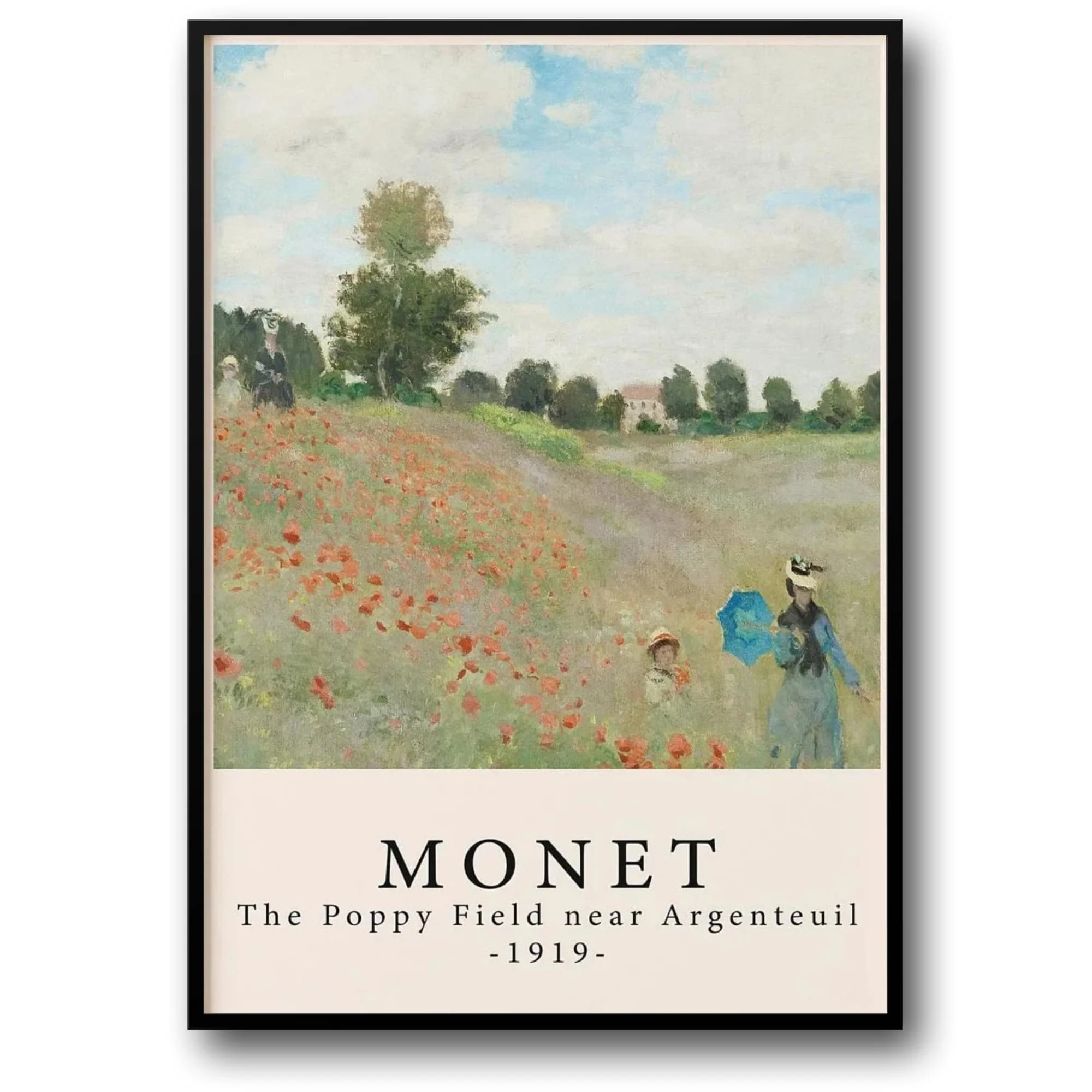 Monet | The Poppy Field near Argenteuil | Impressionist Art