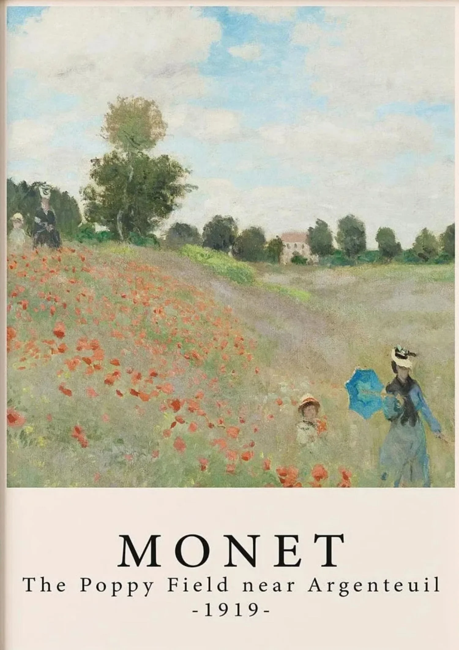Monet | The Poppy Field near Argenteuil | Impressionist Art - Image 4