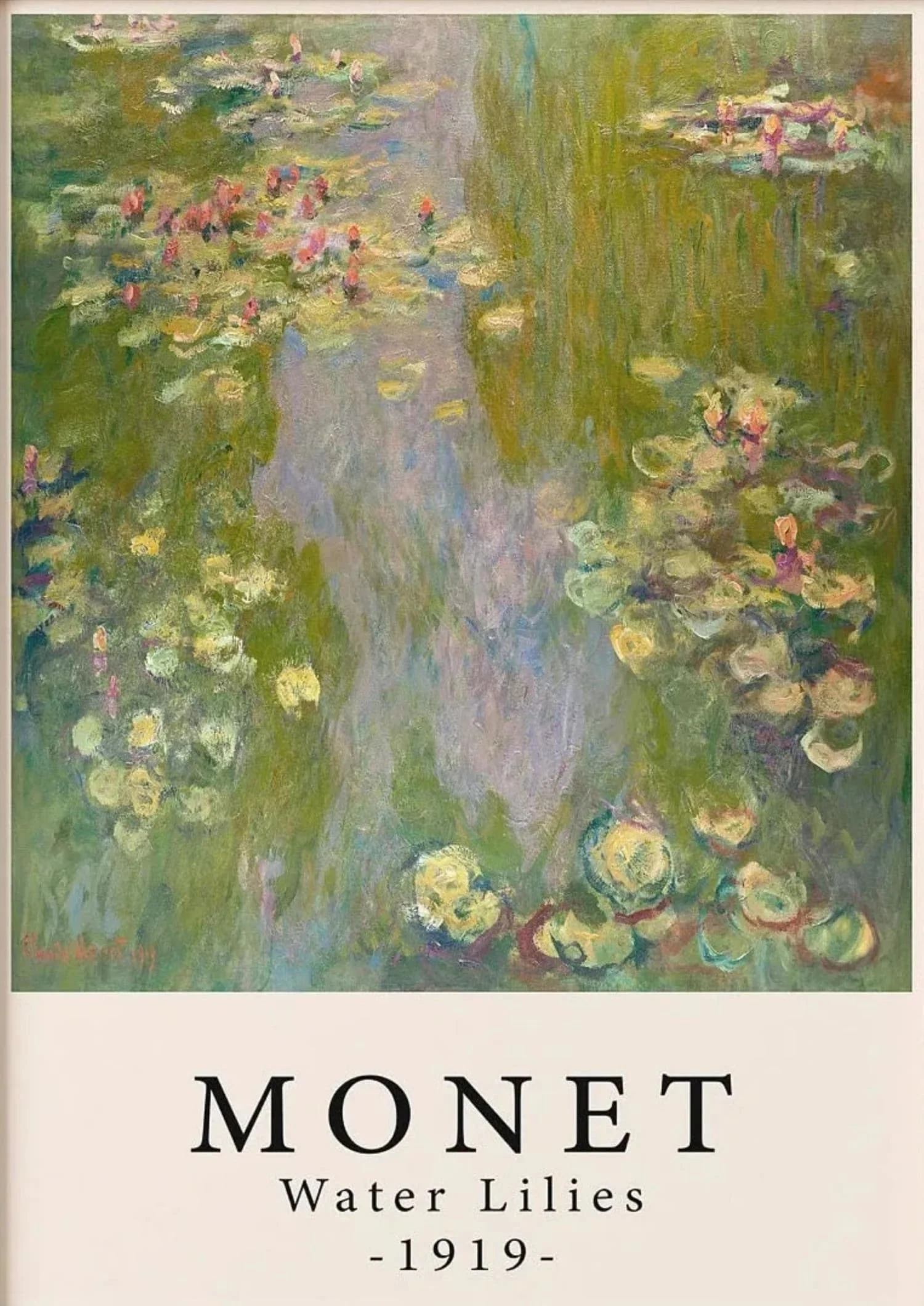 Monet's Water Lilies 1919 | Impressionist Art - Image 4