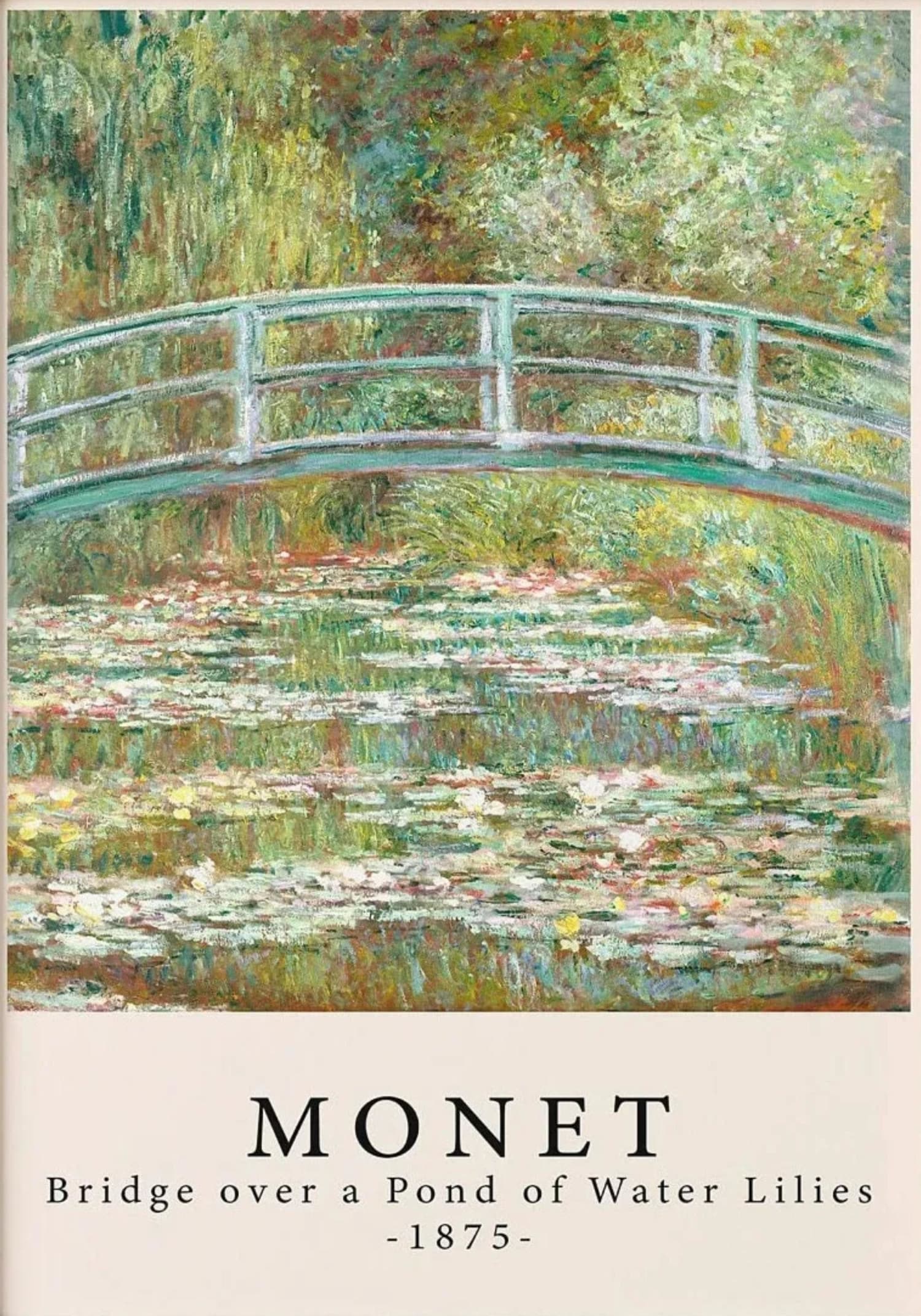 Claude Monet | Water Lilies Bridge | Impressionist Masterpiece - Image 4