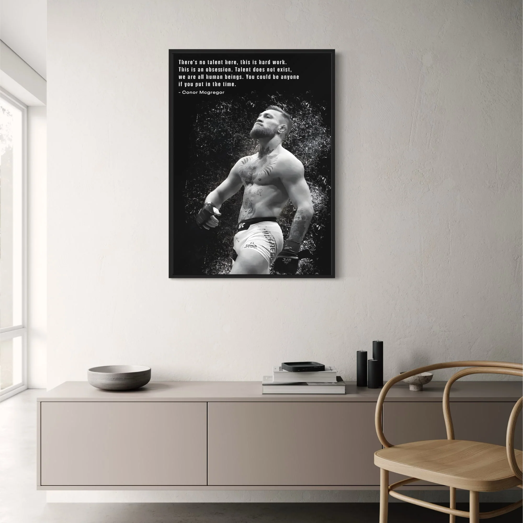 Conor McGregor | Hard Work Over Talent | UFC Gym Decor - Image 2