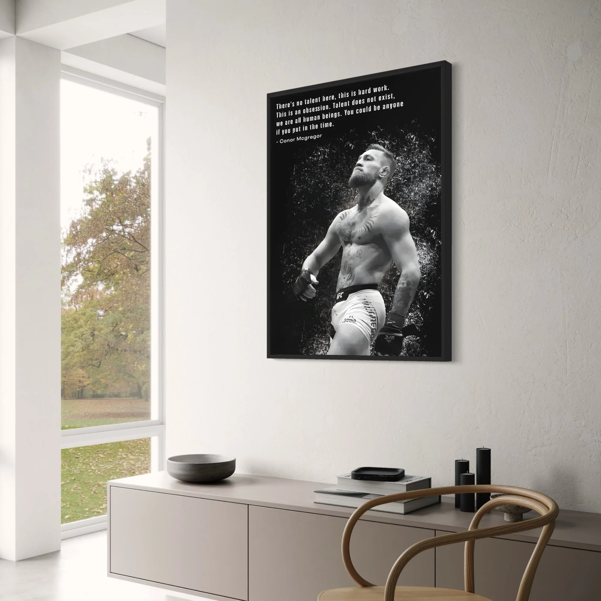 Conor McGregor | Hard Work Over Talent | UFC Gym Decor - Image 3