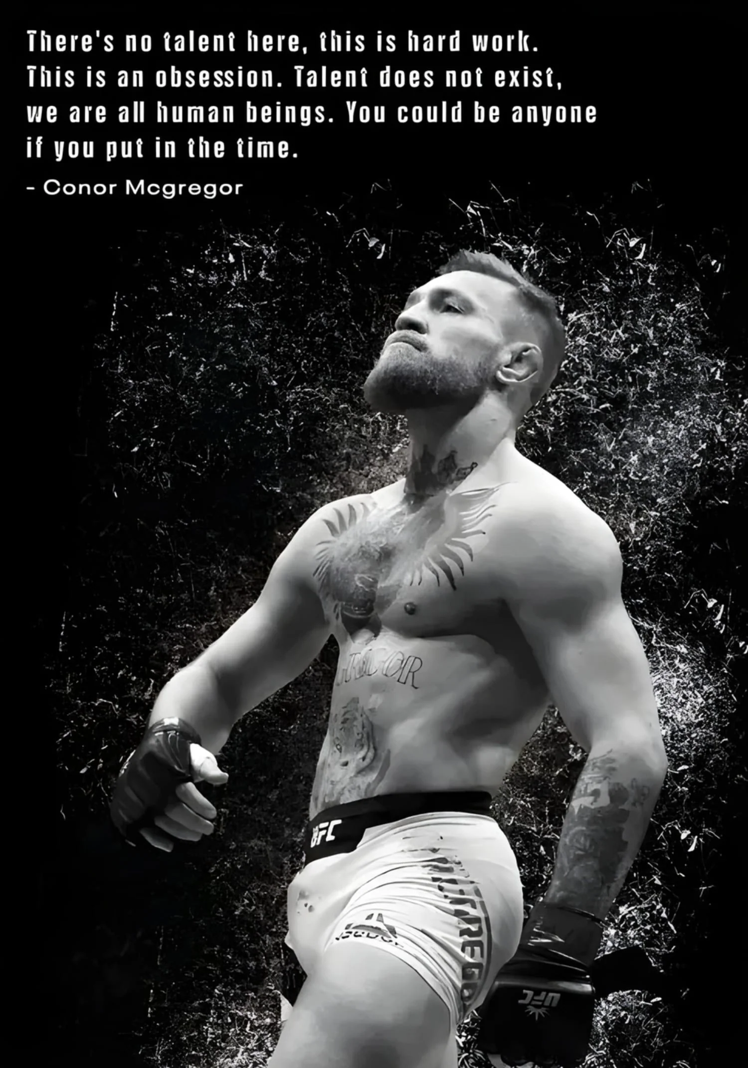 Conor McGregor | Hard Work Over Talent | UFC Gym Decor - Image 4