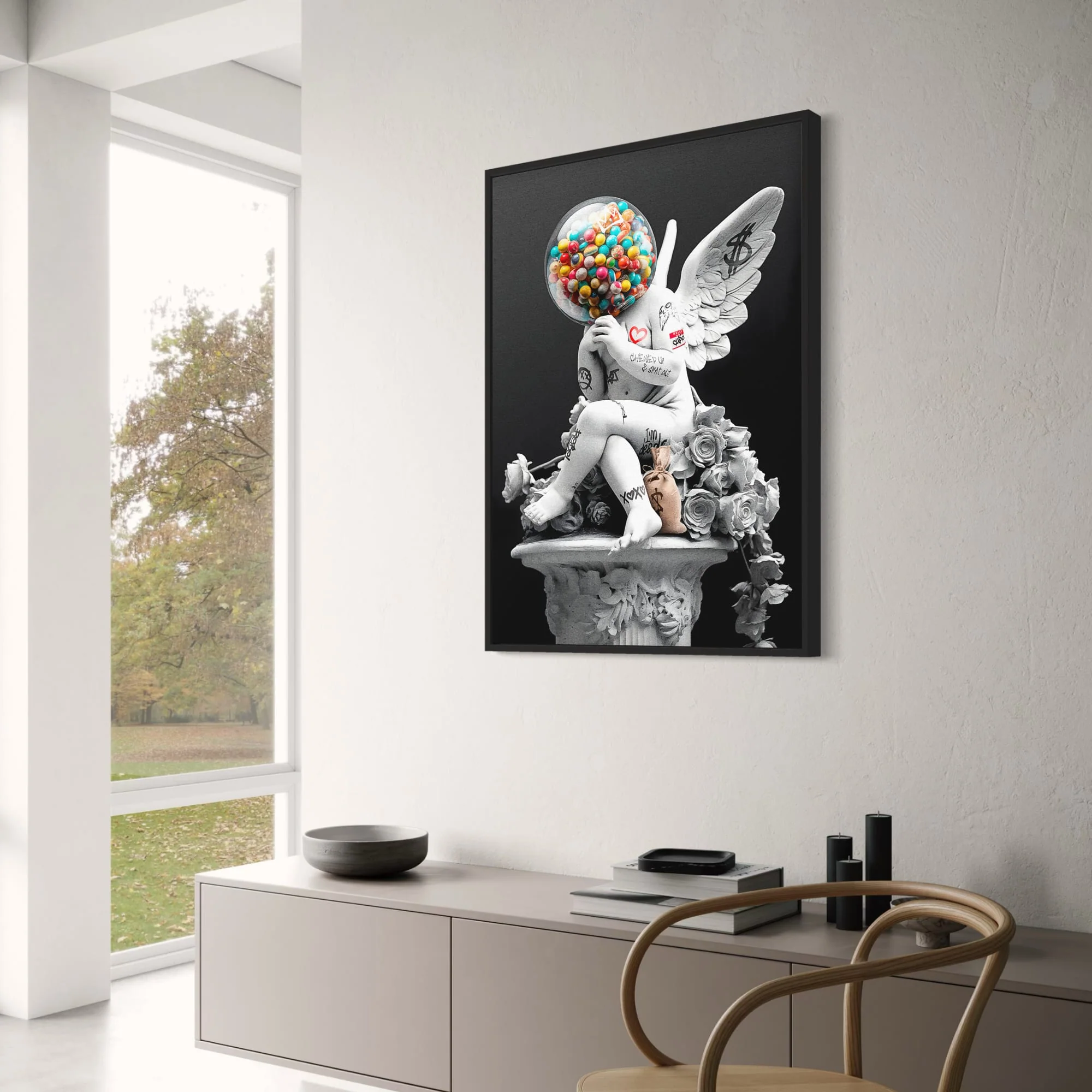 Winged Cherub Graffiti | Gumball Head | Modern Urban Art - Image 3