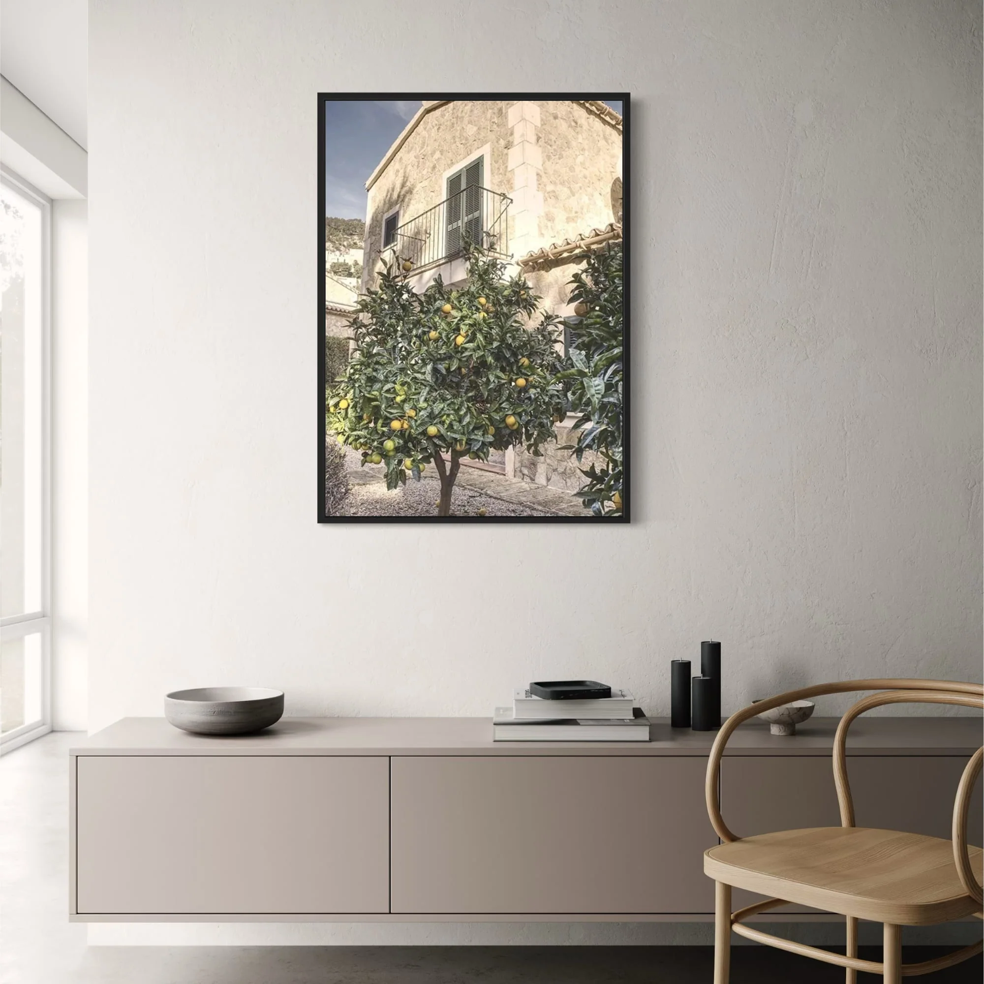 Italian Town Lemon Tree Landscape | Vibrant Decor - Image 2