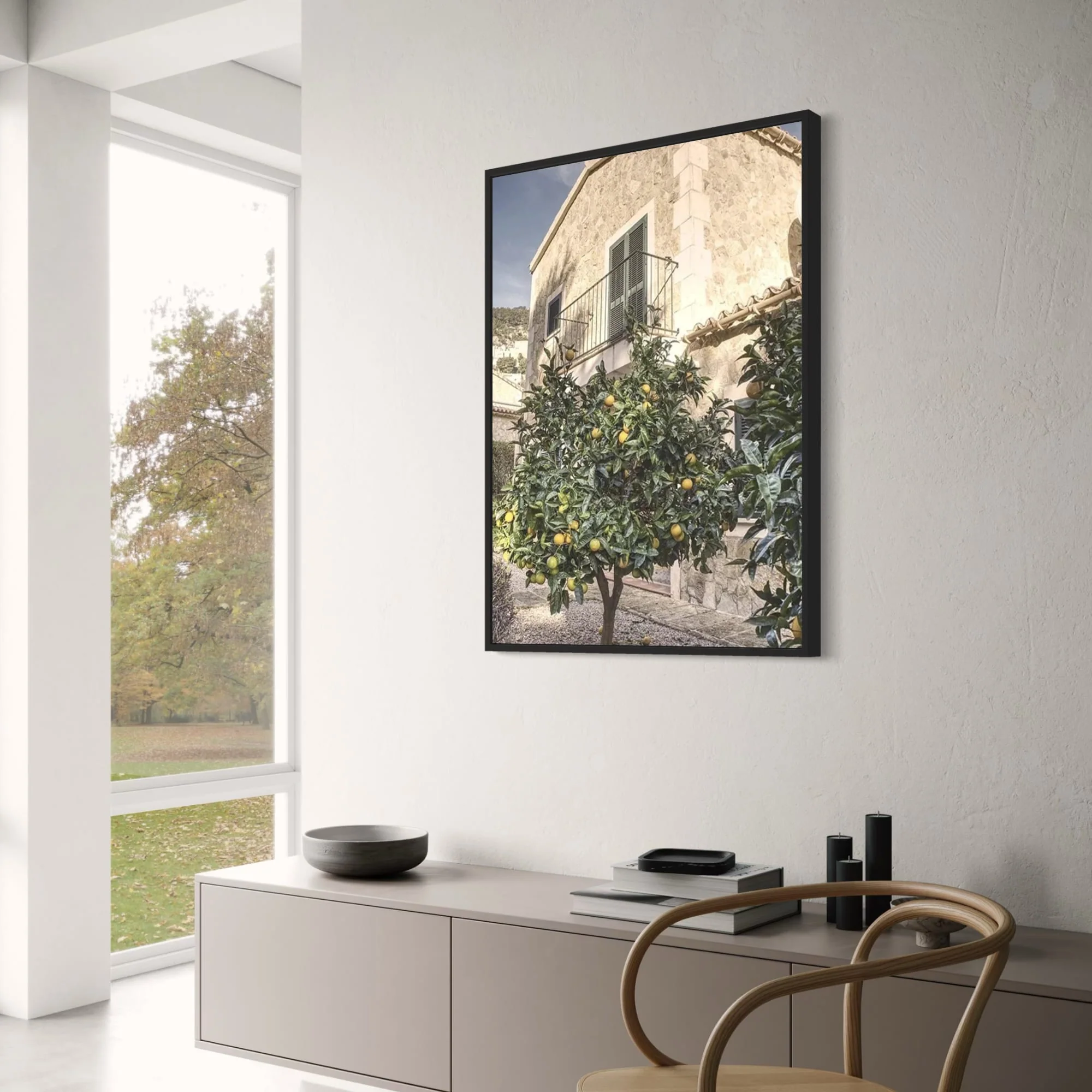 Italian Town Lemon Tree Landscape | Vibrant Decor - Image 3