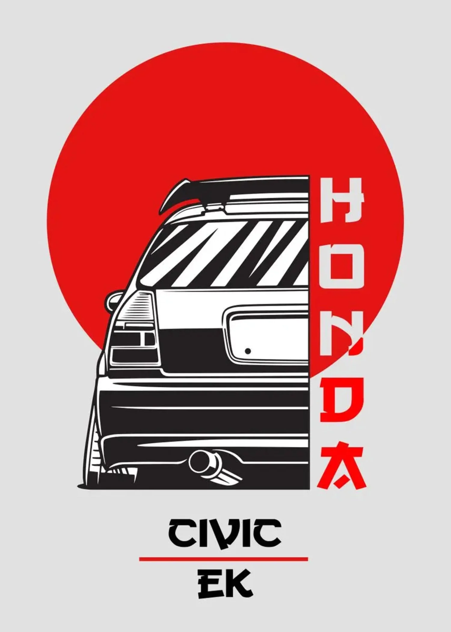 Honda Civic EK | Japanese Car Art - Image 4