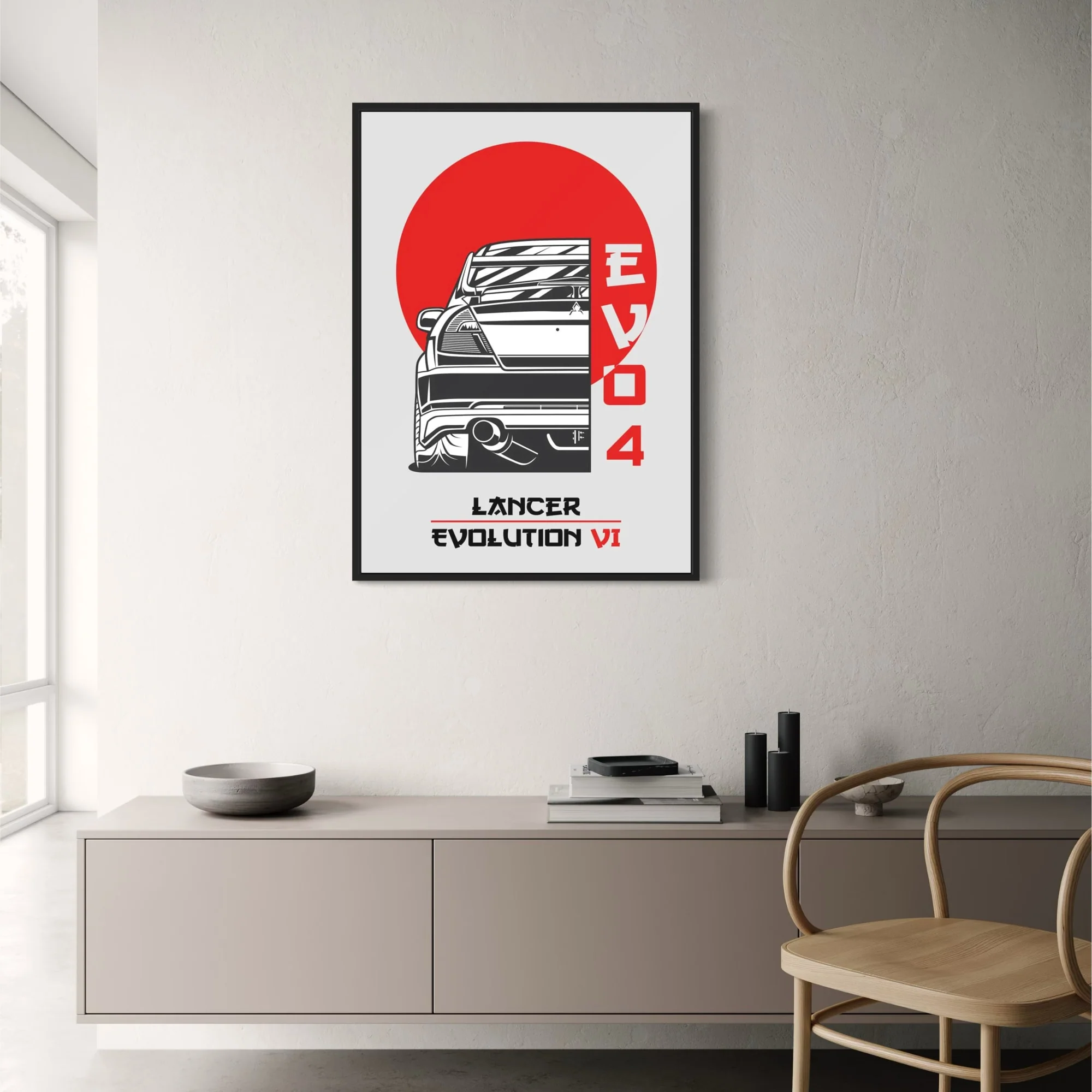Mitsubishi Lancer Evo VI | Retro Japanese Sports Car Art - Image 2