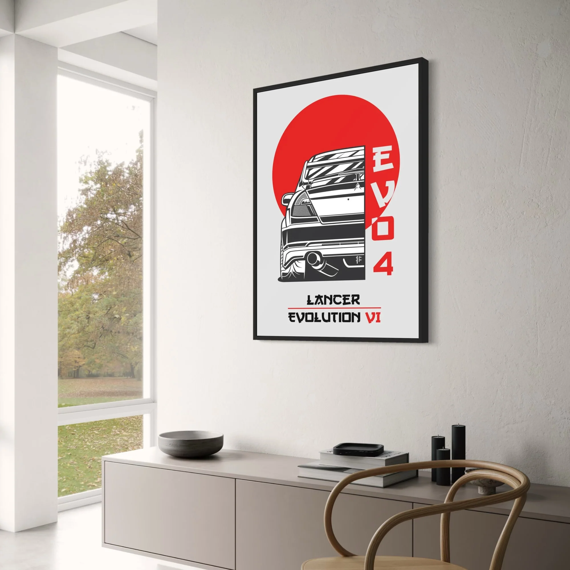 Mitsubishi Lancer Evo VI | Retro Japanese Sports Car Art - Image 3
