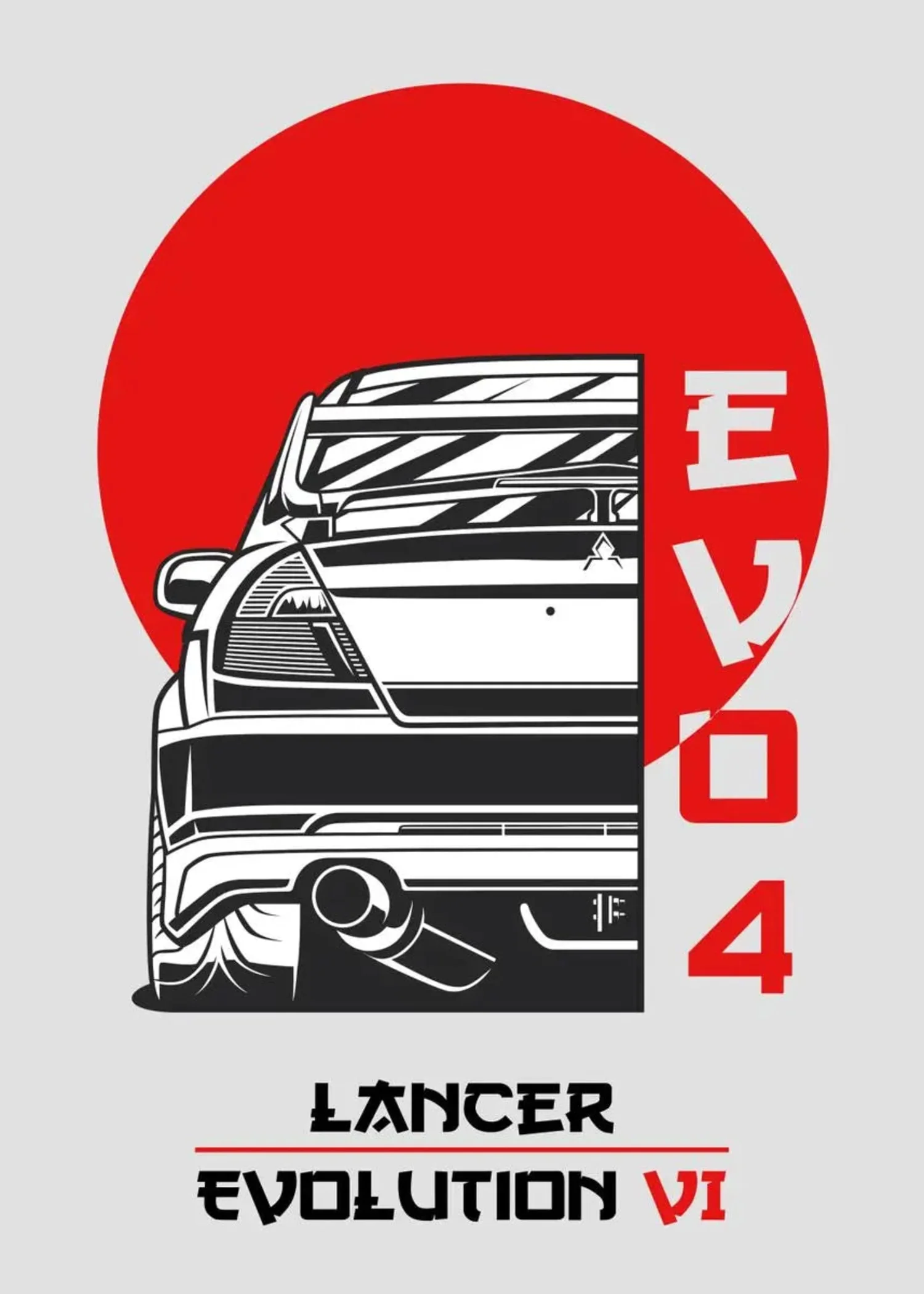 Mitsubishi Lancer Evo VI | Retro Japanese Sports Car Art - Image 4