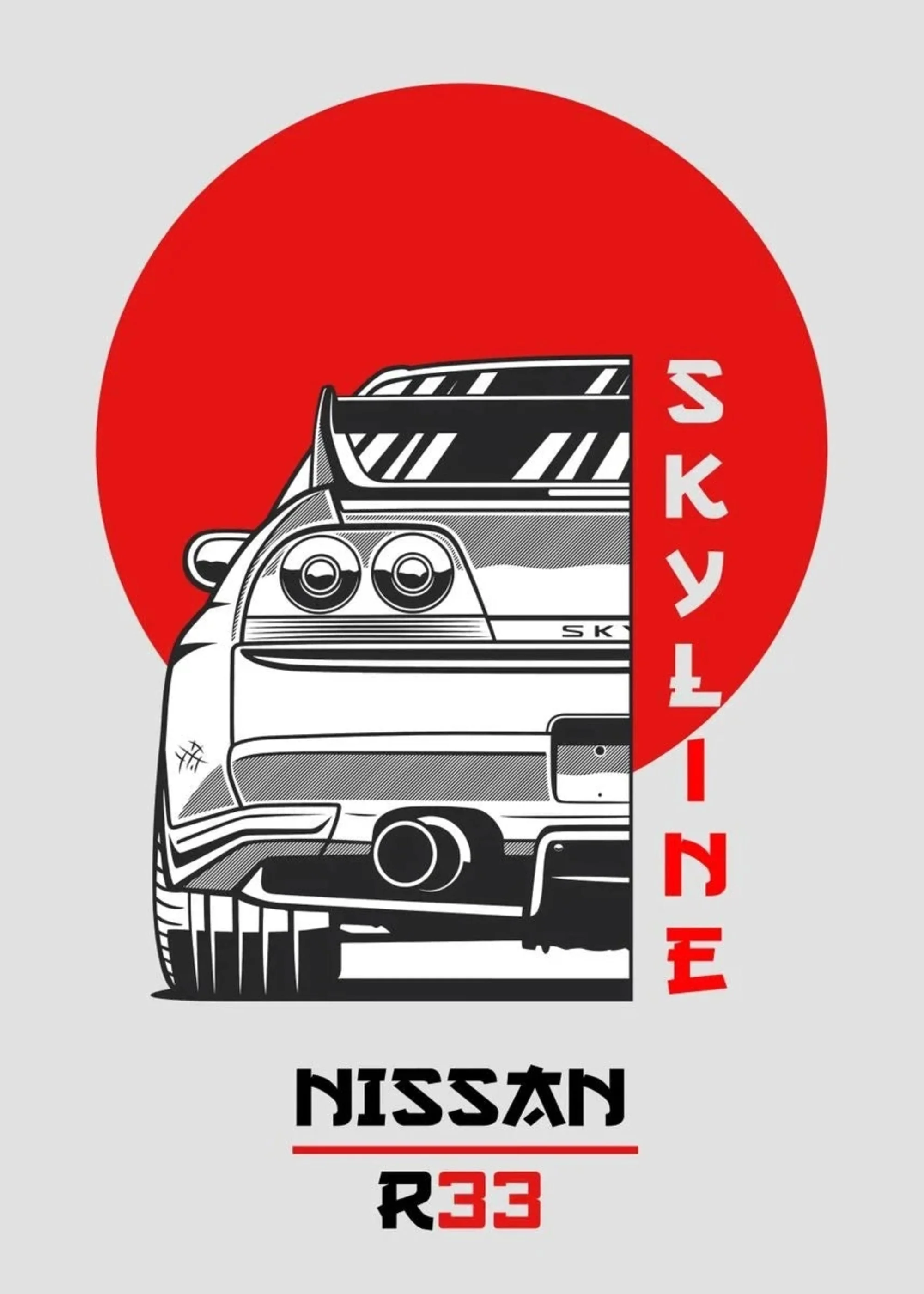 Nissan Skyline R33 | Japanese Car Art - Image 4