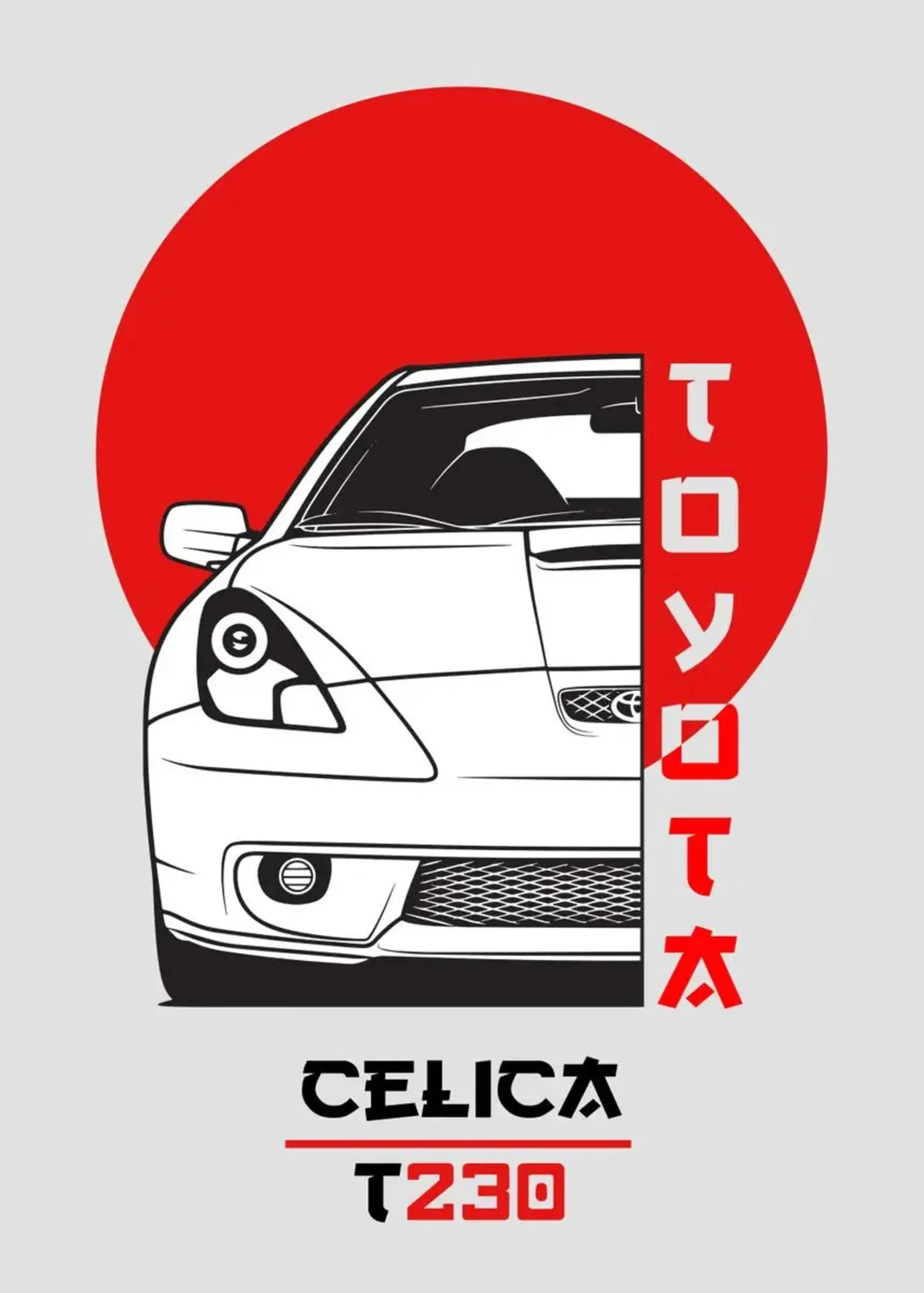 Toyota Celica T230 | Vintage Japanese Car Art - Image 4
