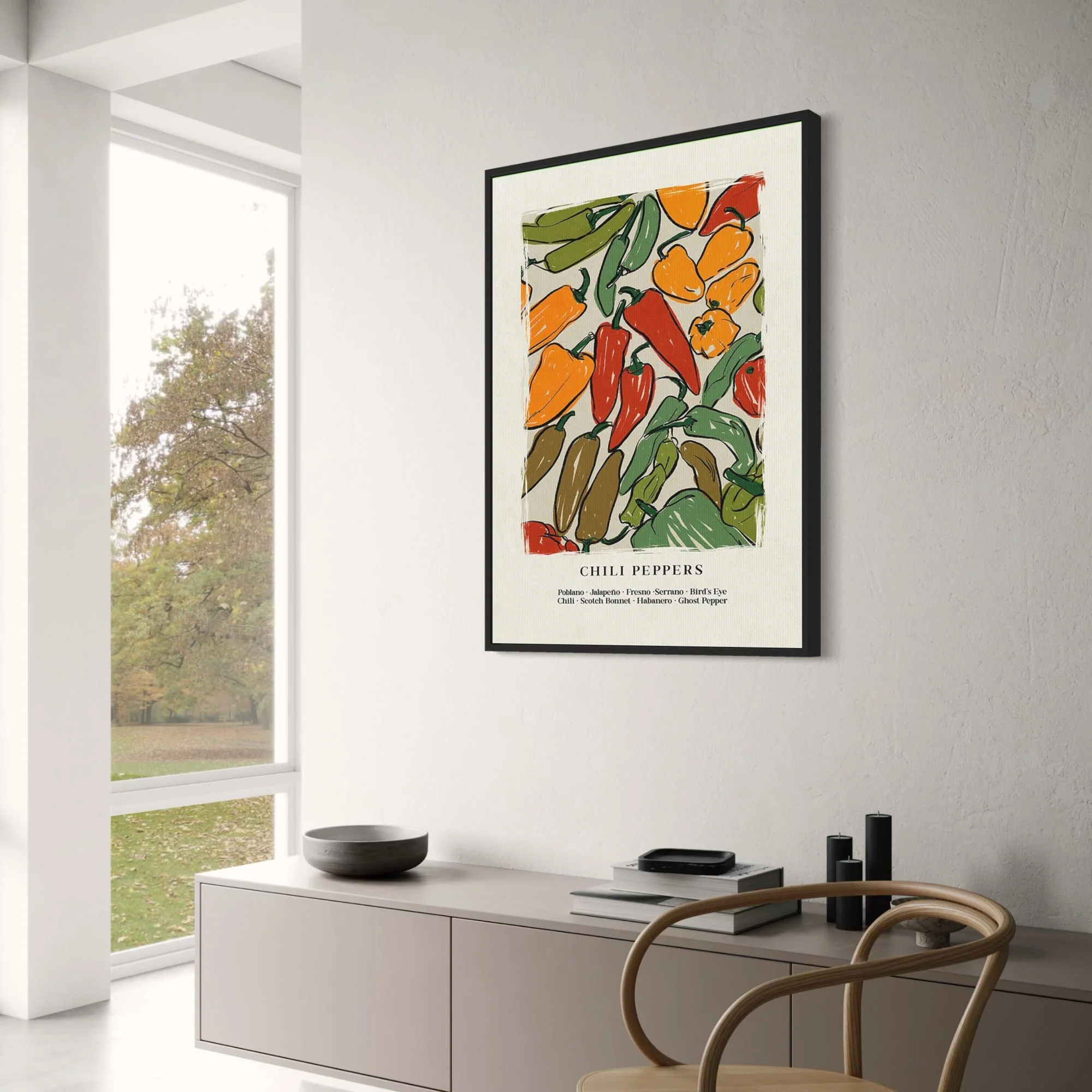 Japanese Hot Chilli | Vibrant Red | Contemporary Decor - Image 3