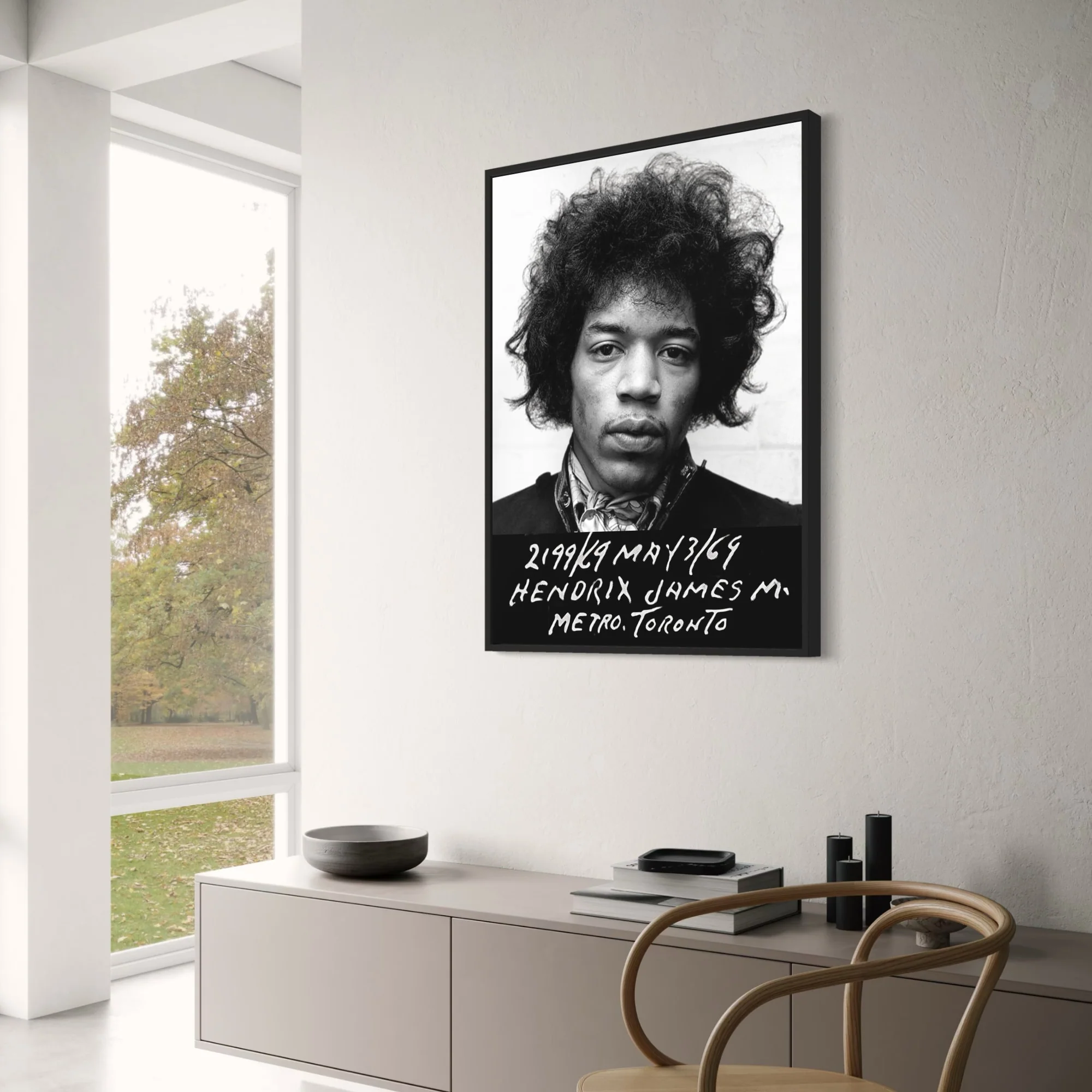 Jimi Hendrix Mugshot | Vintage Black & White - Image 3