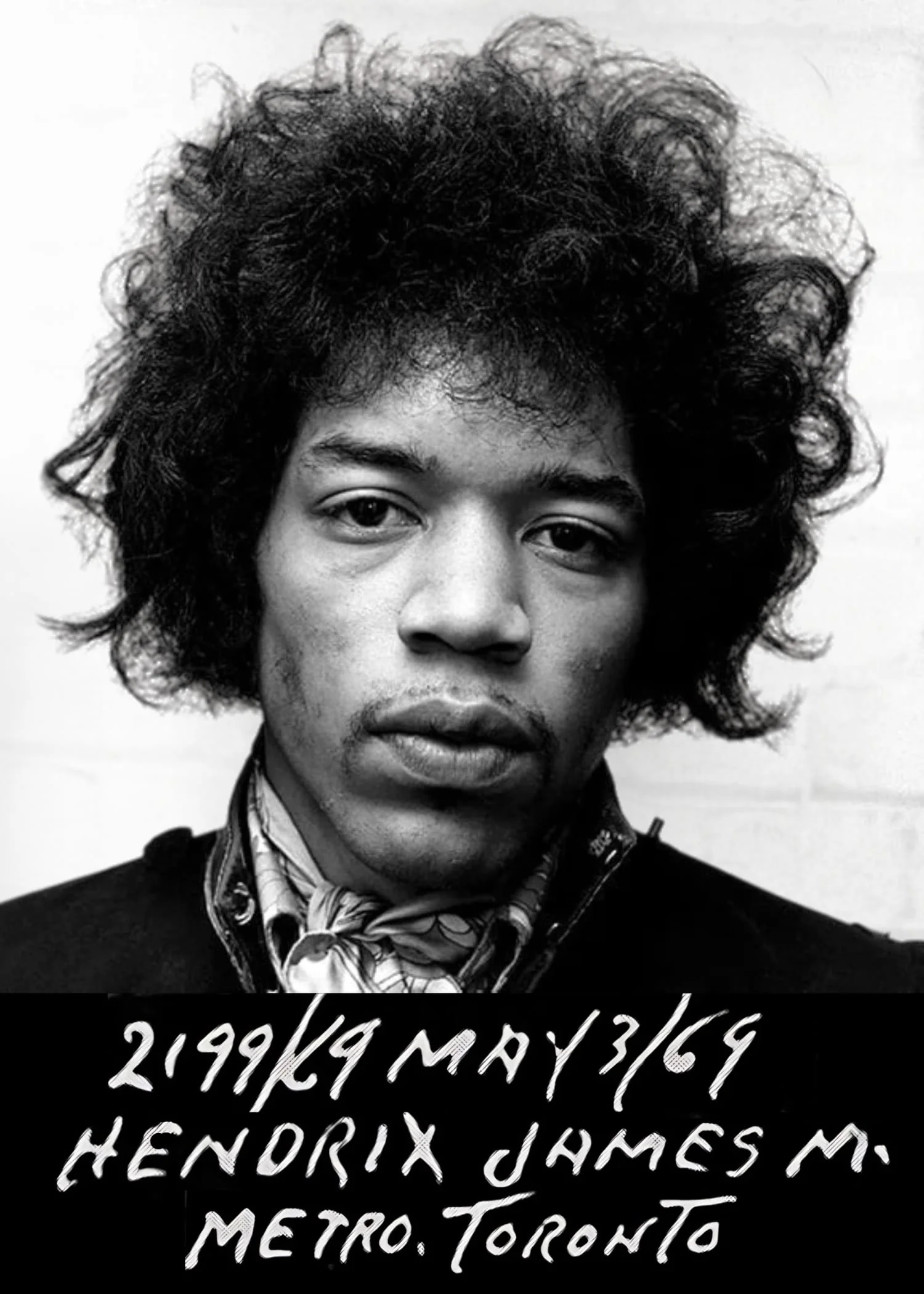 Jimi Hendrix Mugshot | Vintage Black & White - Image 4