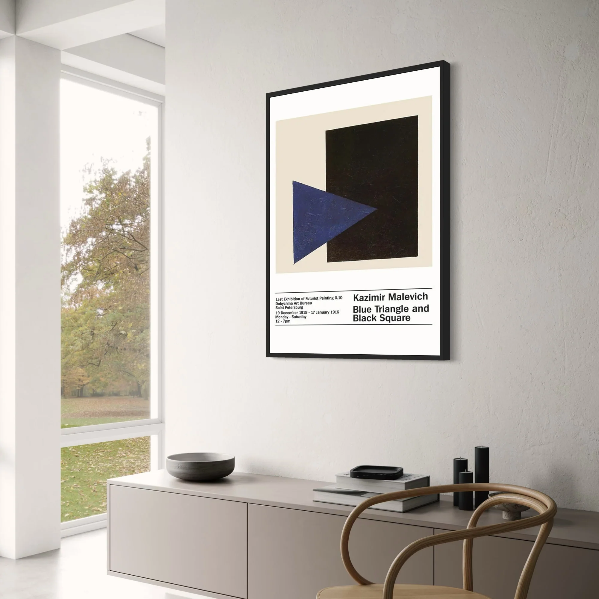 Malevich | Blue Triangle, Black Square | Abstract Geometric Art - Image 3