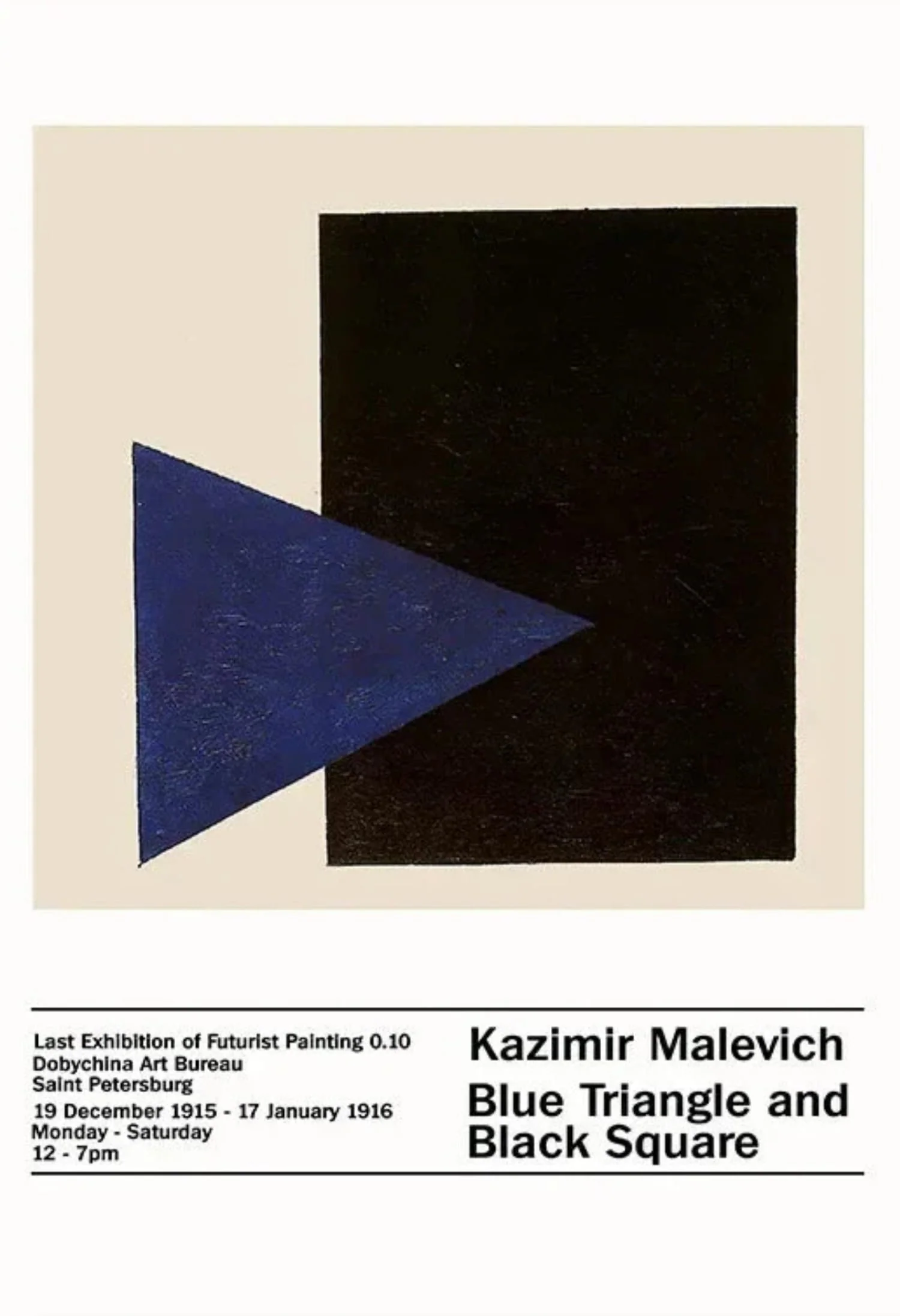 Malevich | Blue Triangle, Black Square | Abstract Geometric Art - Image 4