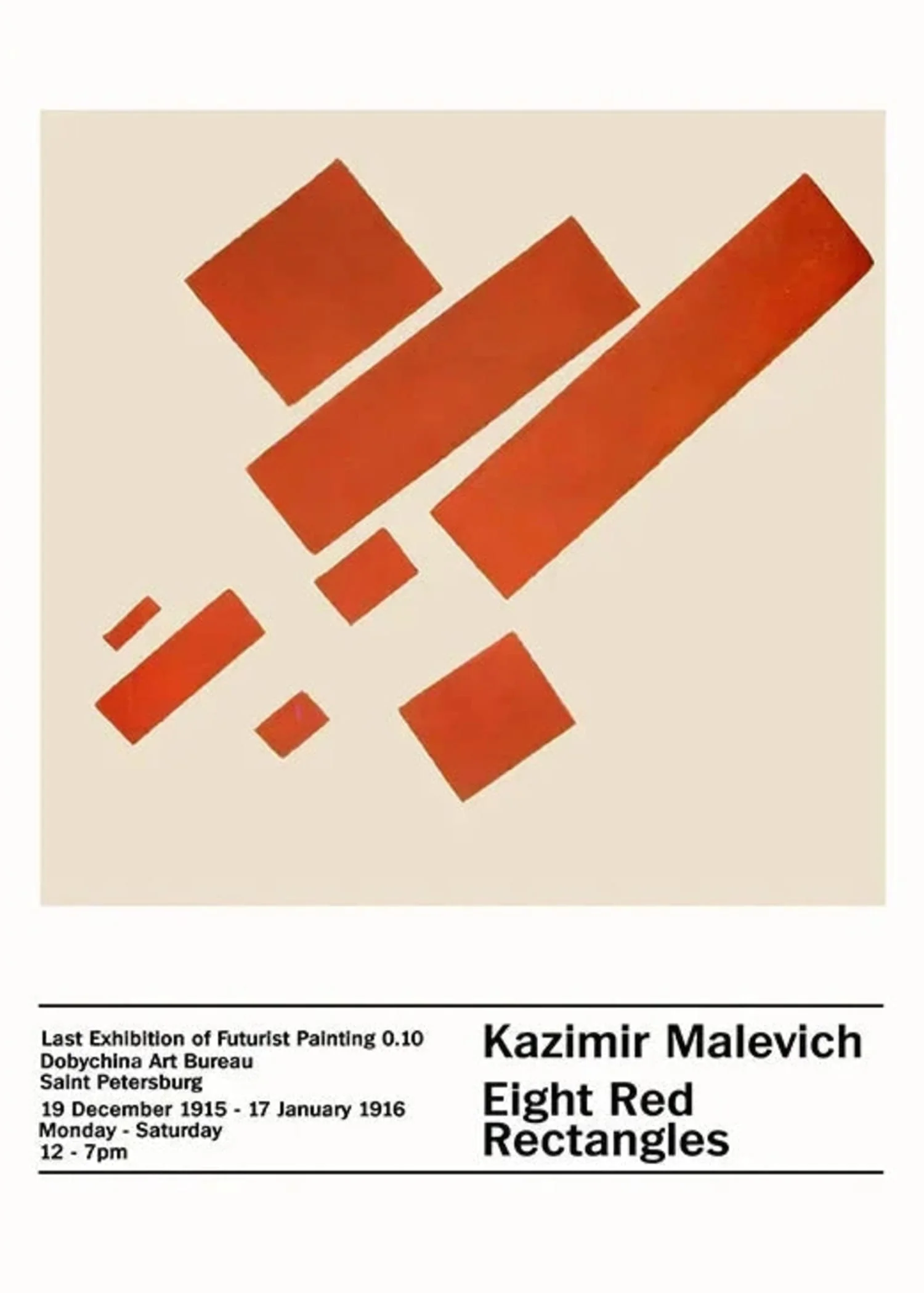 Kazimir Malevich | Eight Red Rectangles | Abstract Geometric Art - Image 4