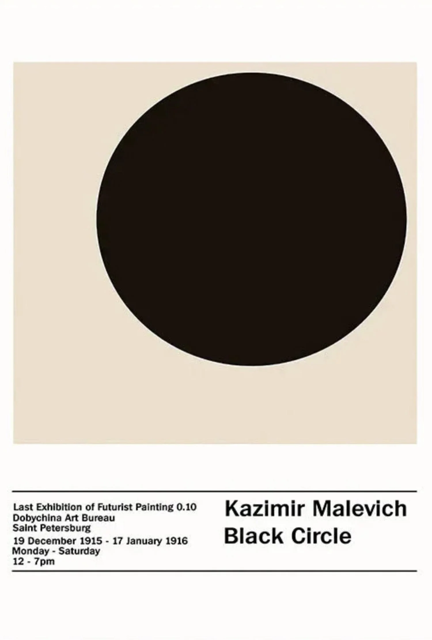Kazimir Malevich | Black Circle | Abstract Minimalist Art - Image 4
