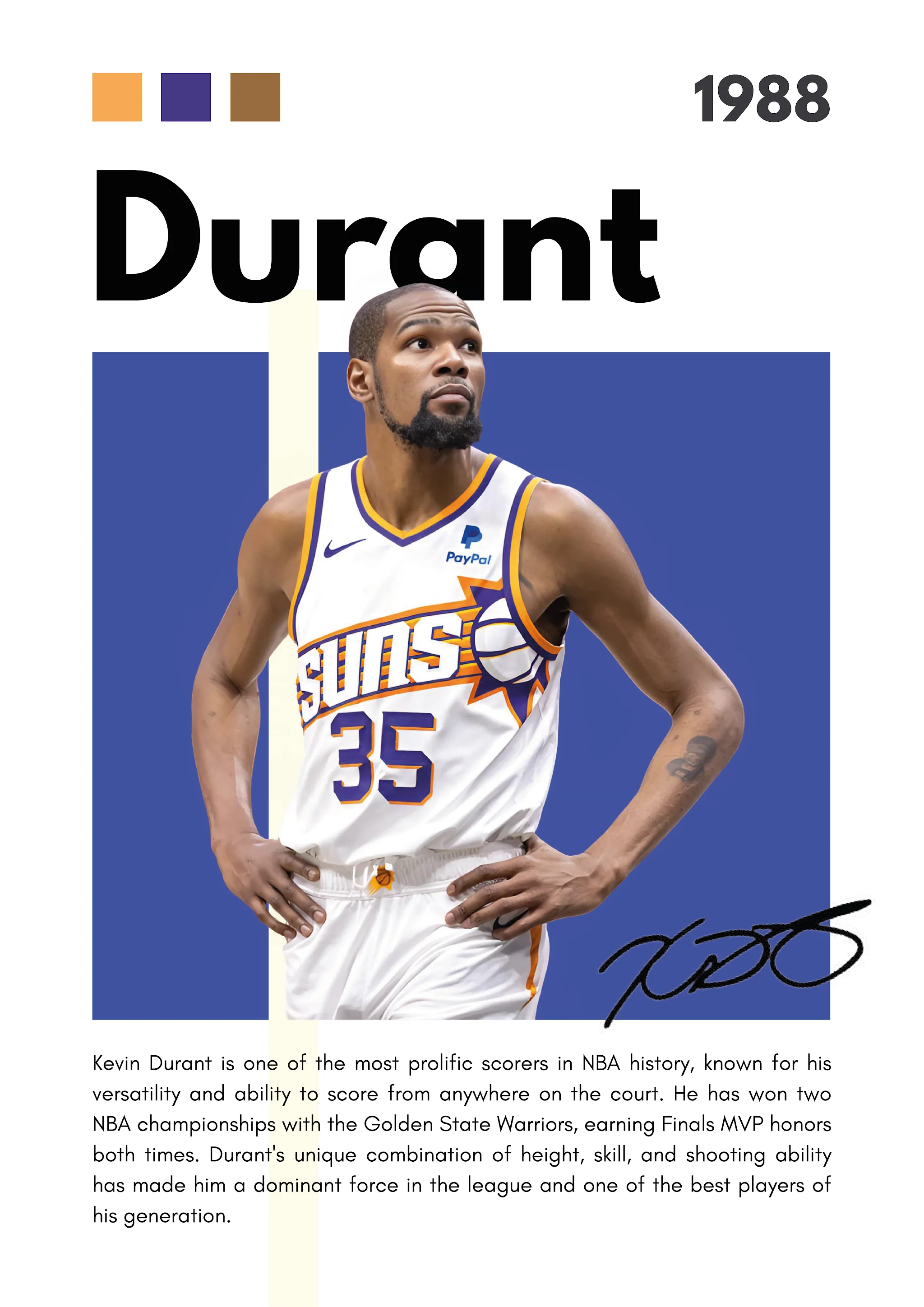 Kevin Durant | Phoenix Suns | Jersey Design - Image 4