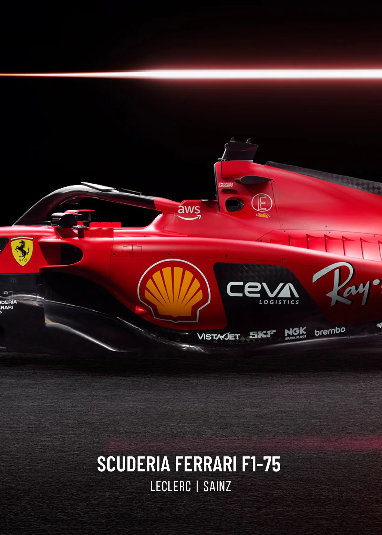 Ferrari F1 | Leclerc & Hamilton 3-Piece Racing Art - Image 3