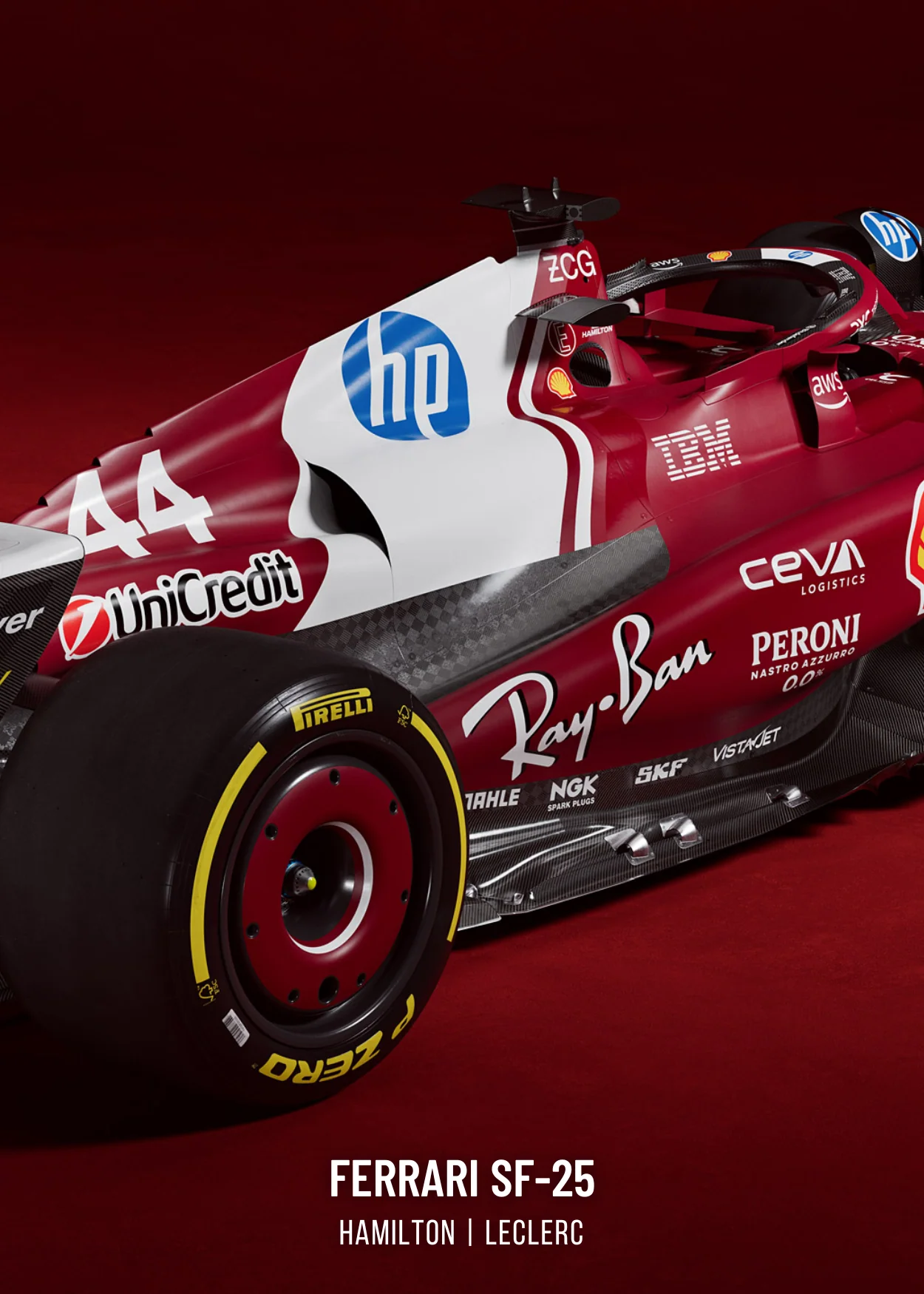 Ferrari F1 Car Triptych | Charles Leclerc & Lewis Hamilton - Image 3