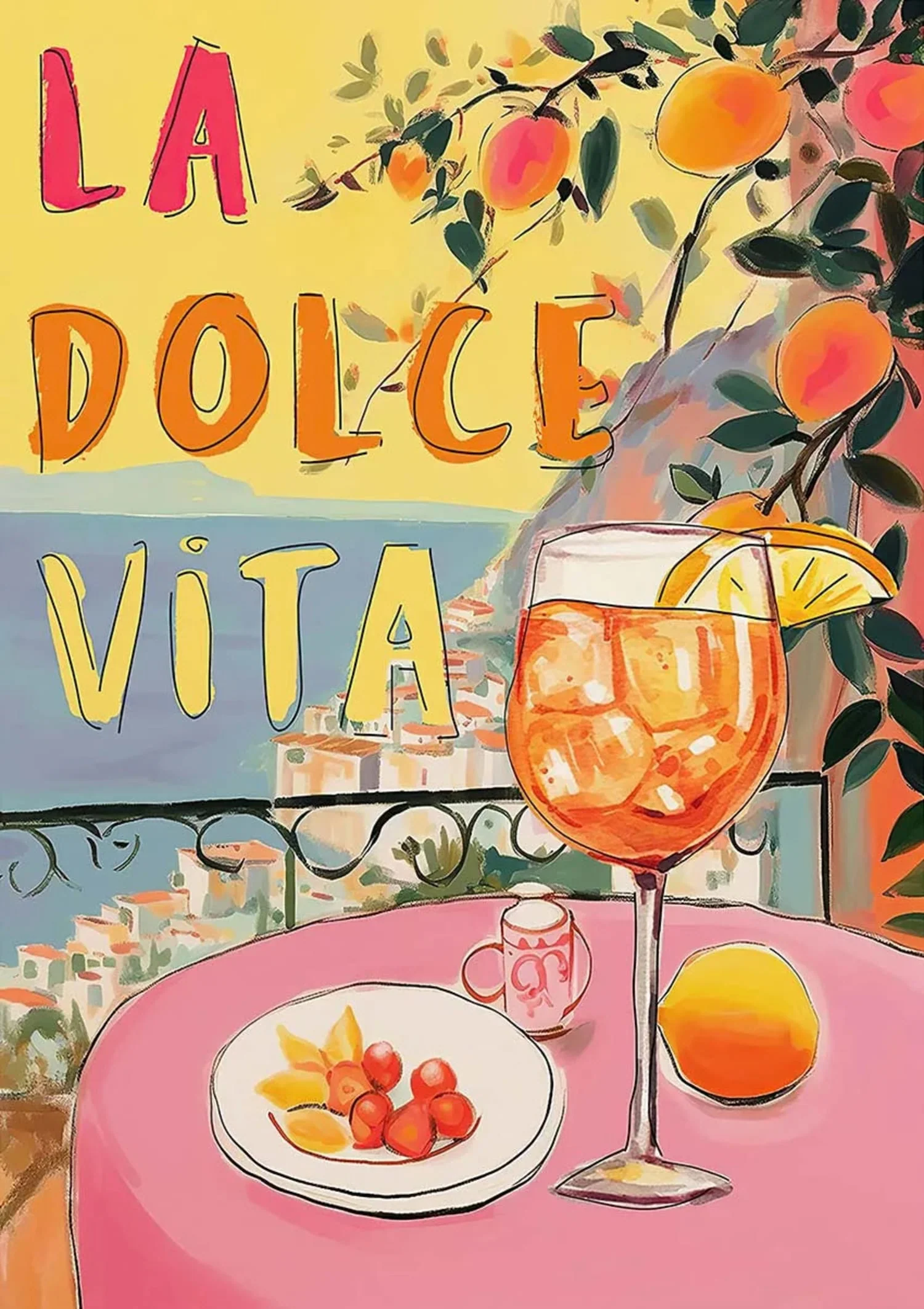 Aperol Spritz | La Dolce Vita | Vintage Italian Cocktail - Image 4