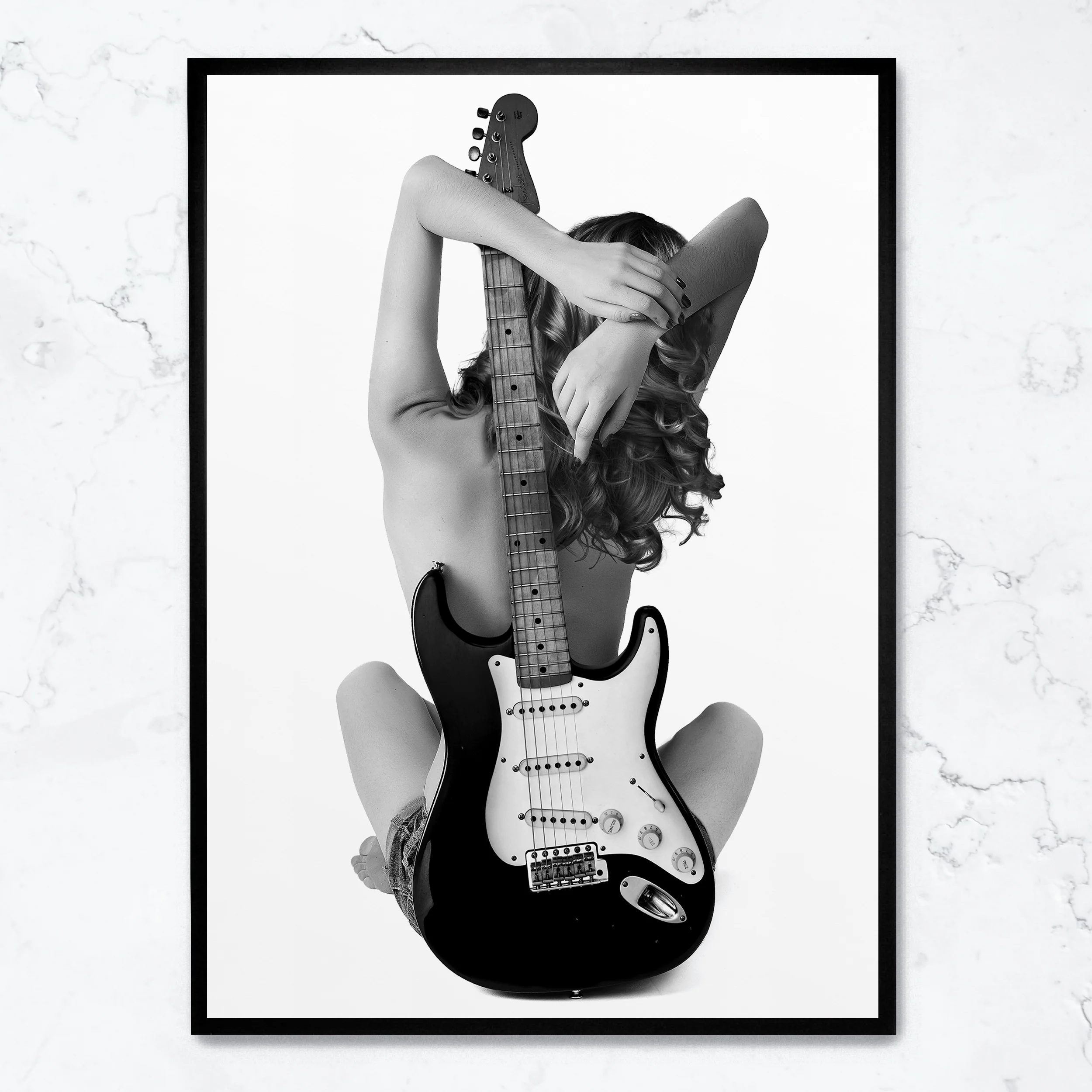 Lady and The Strat | Vintage Guitar Art - Image 4