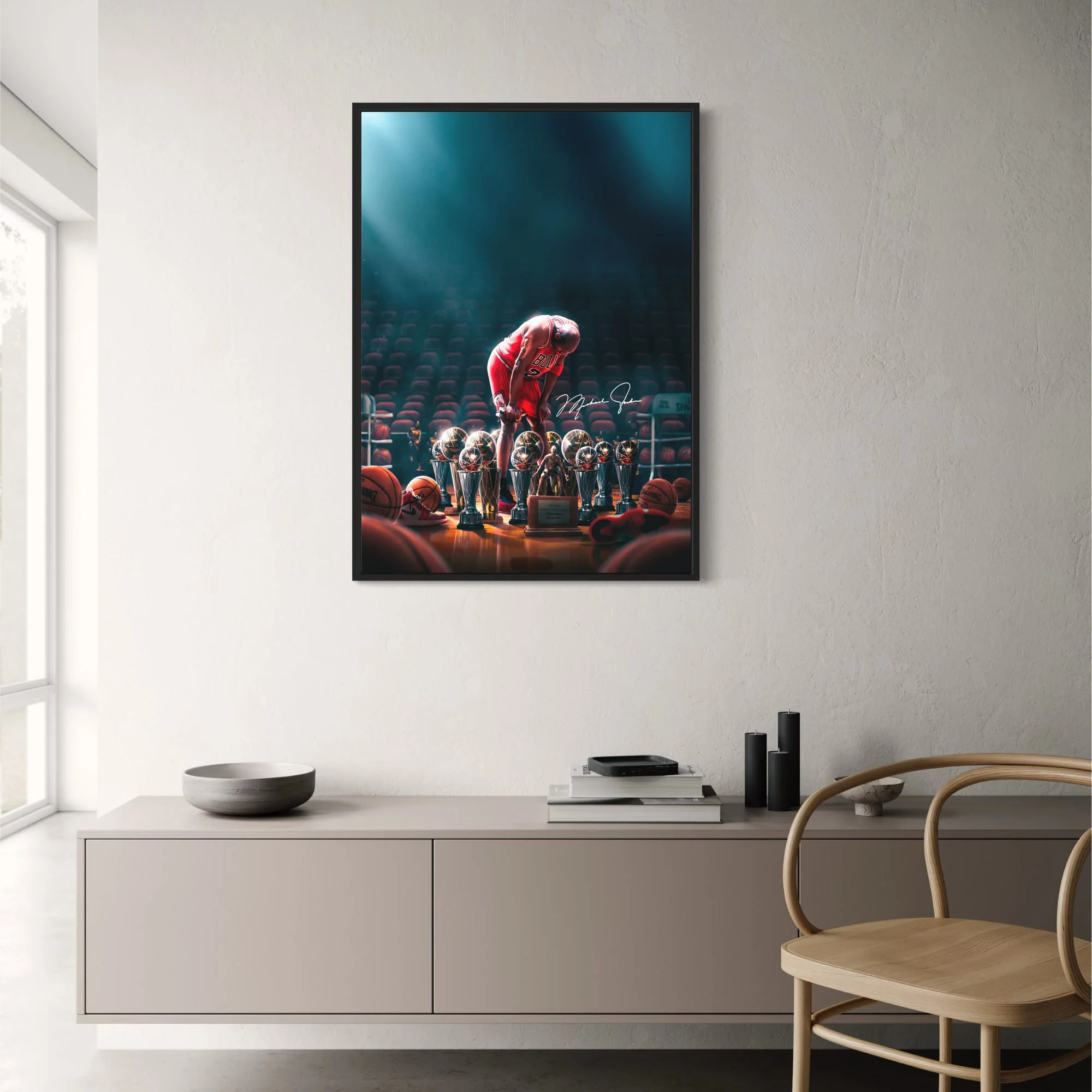 Legendary Athlete | Iconic Red Jersey | Championship Trophies - Image 2