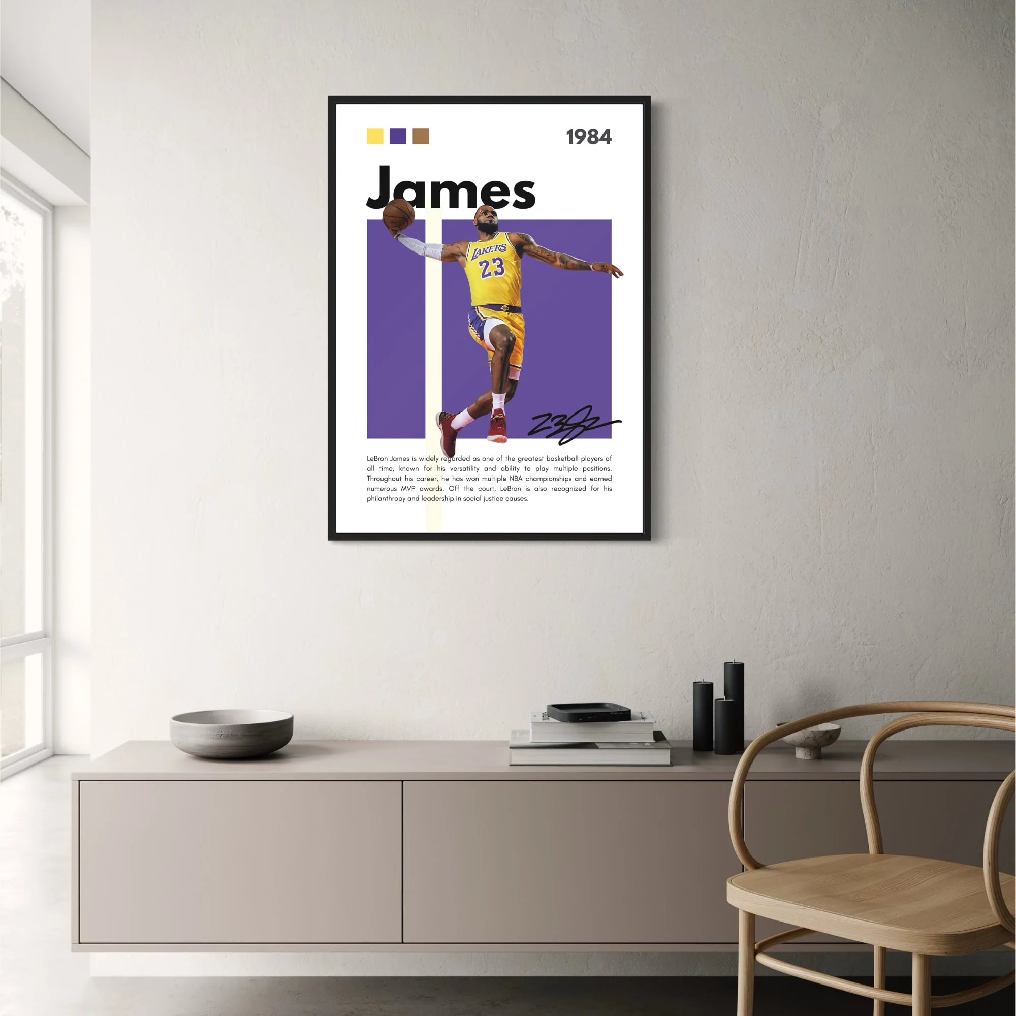 Lakers Icon Jersey 23 | Dynamic Art | Basketball Excellence - Image 2