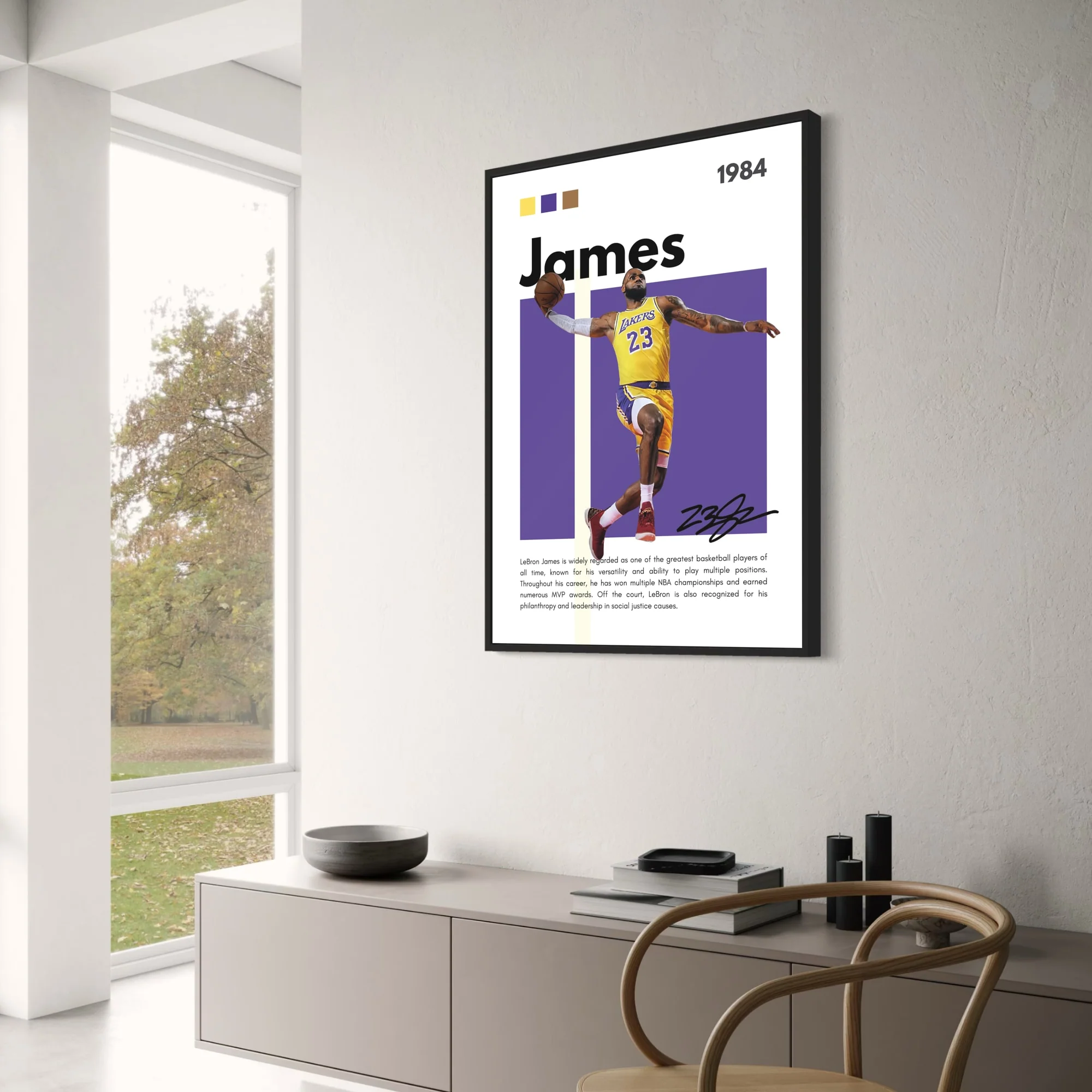Lakers Icon Jersey 23 | Dynamic Art | Basketball Excellence - Image 3