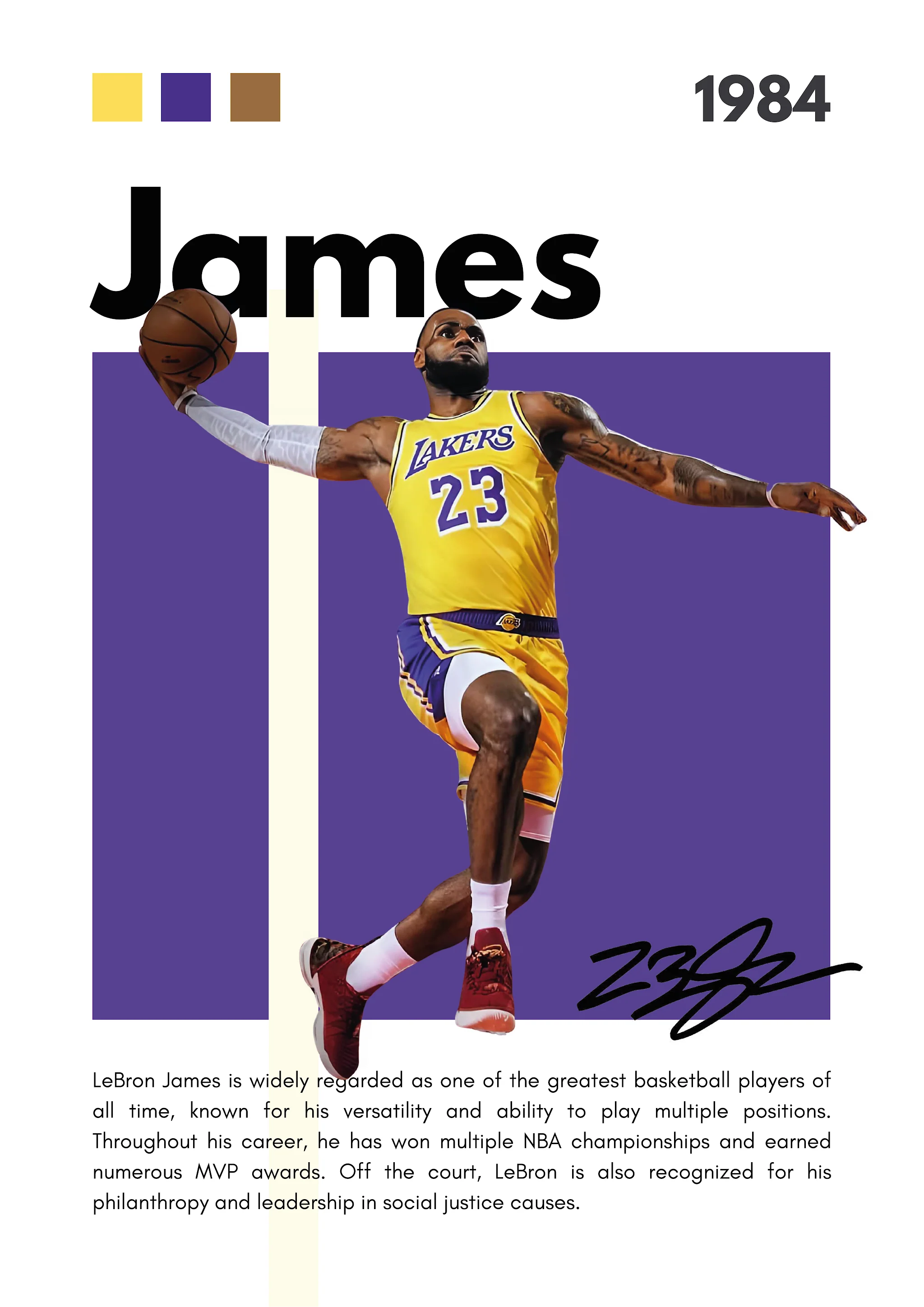 Lakers Icon Jersey 23 | Dynamic Art | Basketball Excellence - Image 4