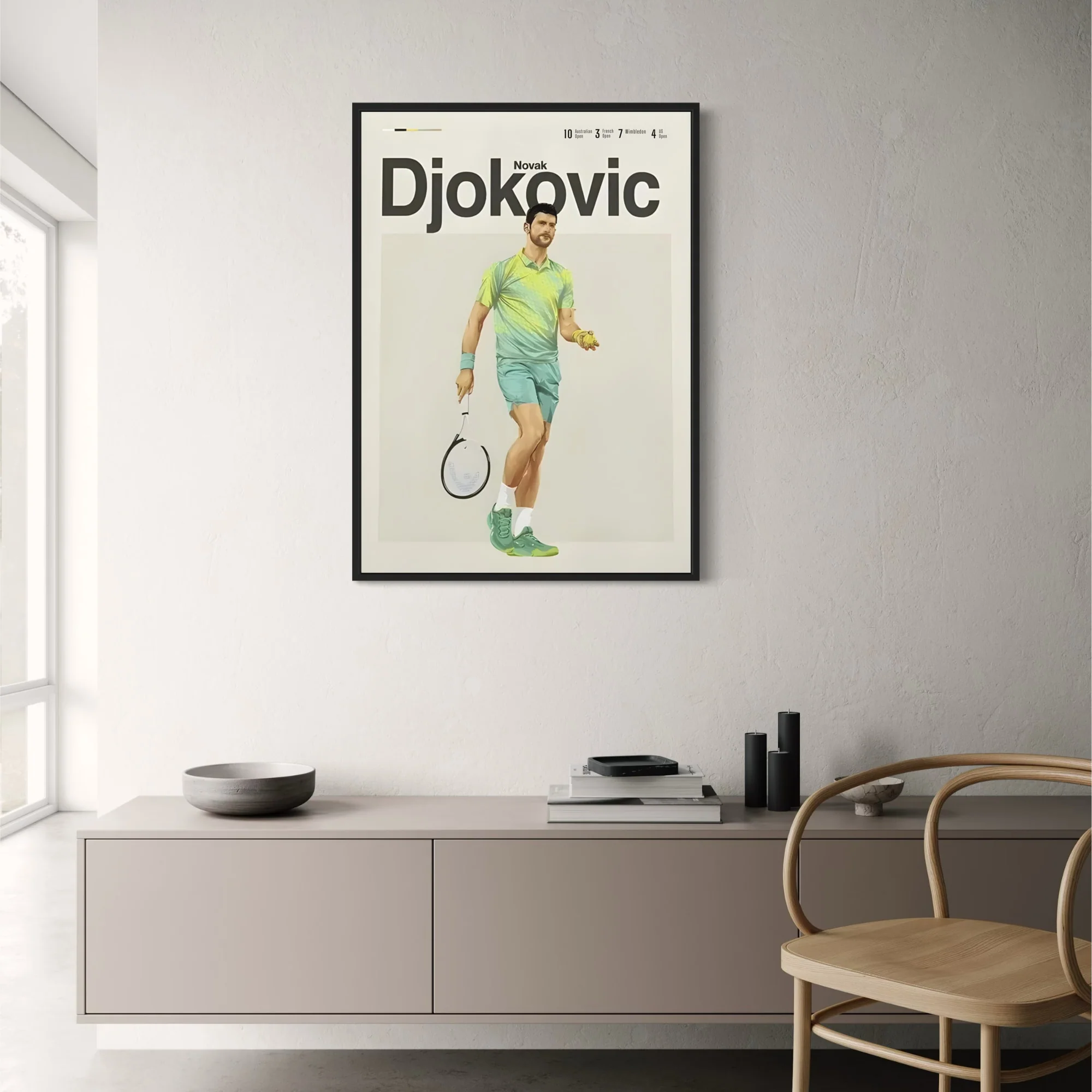 Tennis Legends | Novak Djokovic | Modern Aesthetic - Image 2