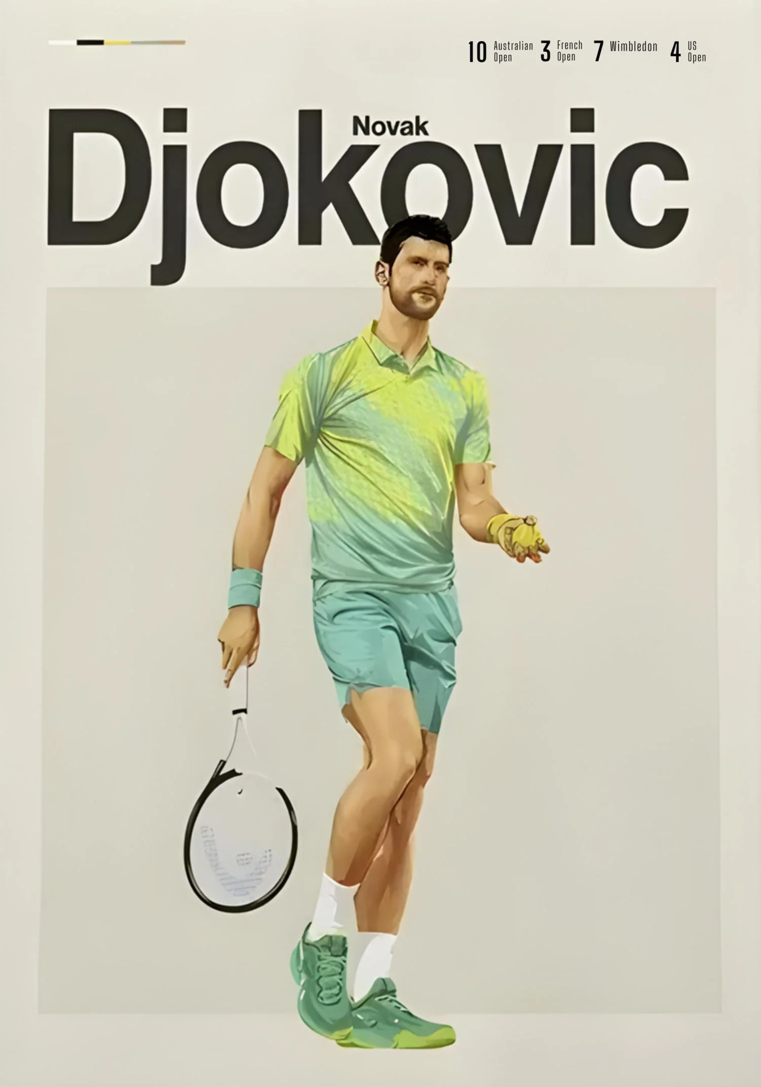 Tennis Legends | Novak Djokovic | Modern Aesthetic - Image 4